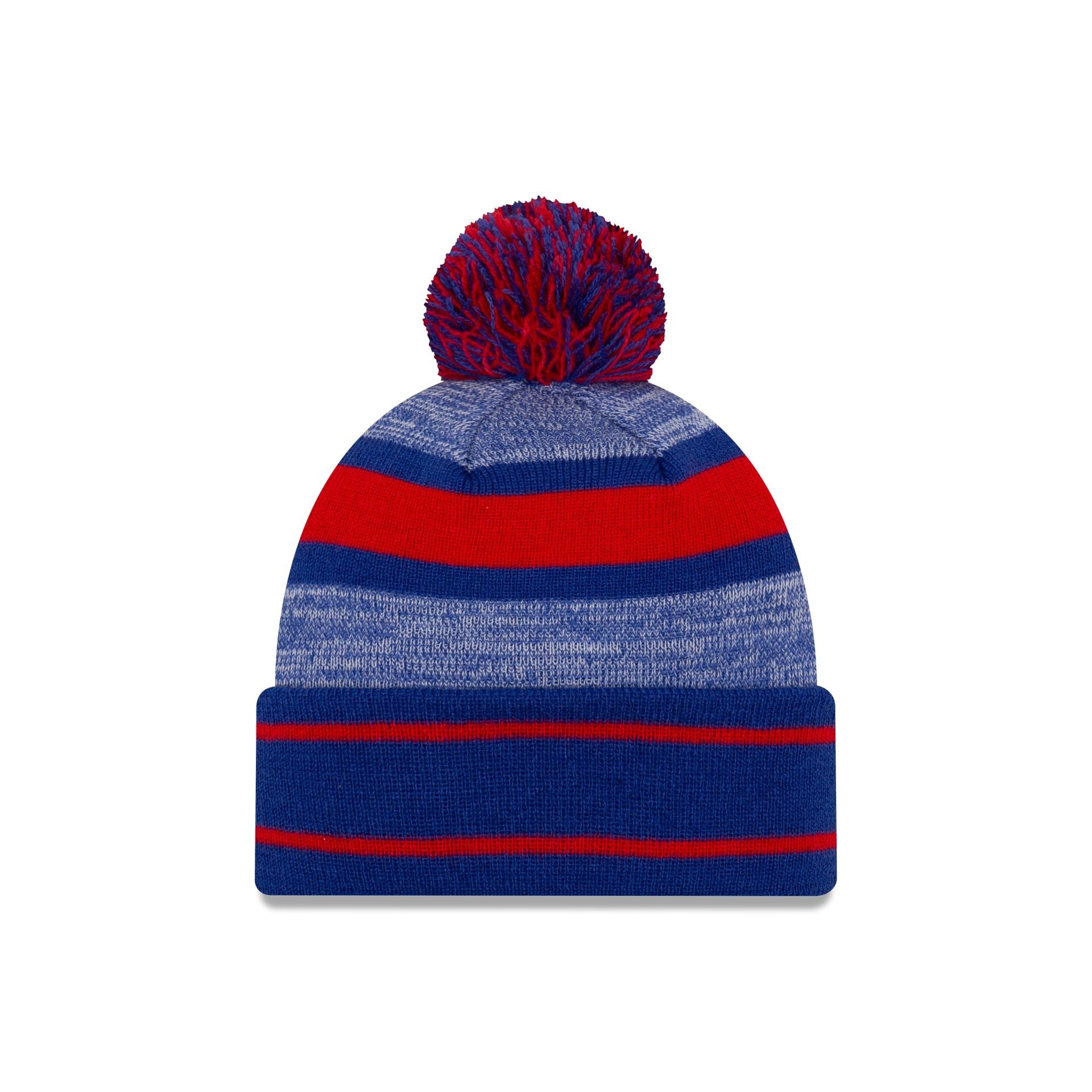 Buffalo Bills Team Stripes Pom Knit Hat