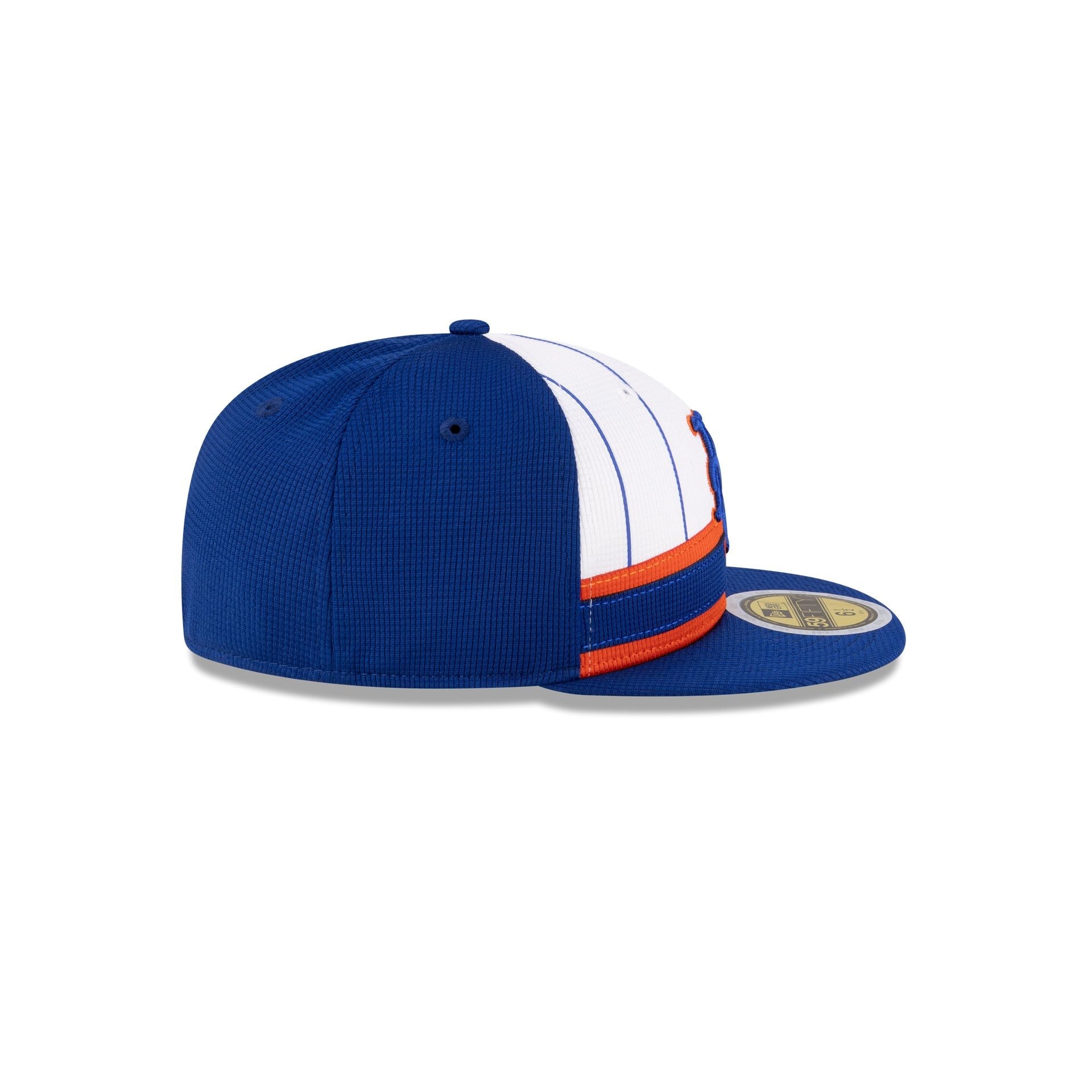New York Mets 2025 Batting Practice Pinstripe Kids 59FIFTY Fitted Hat