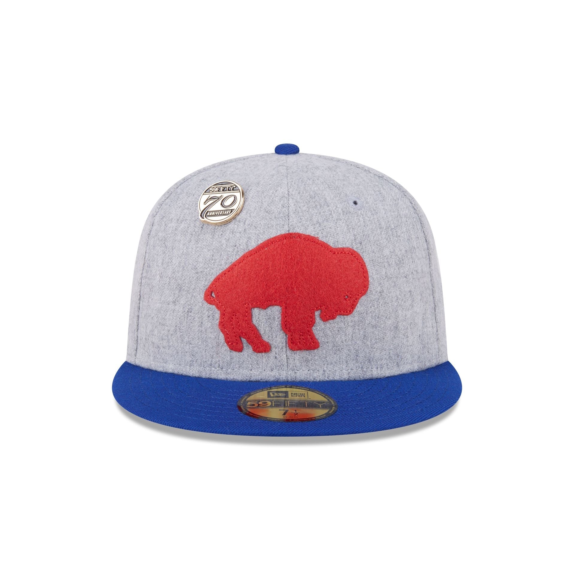 Buffalo Bills 70th Anniversary Gray 59FIFTY Fitted Hat