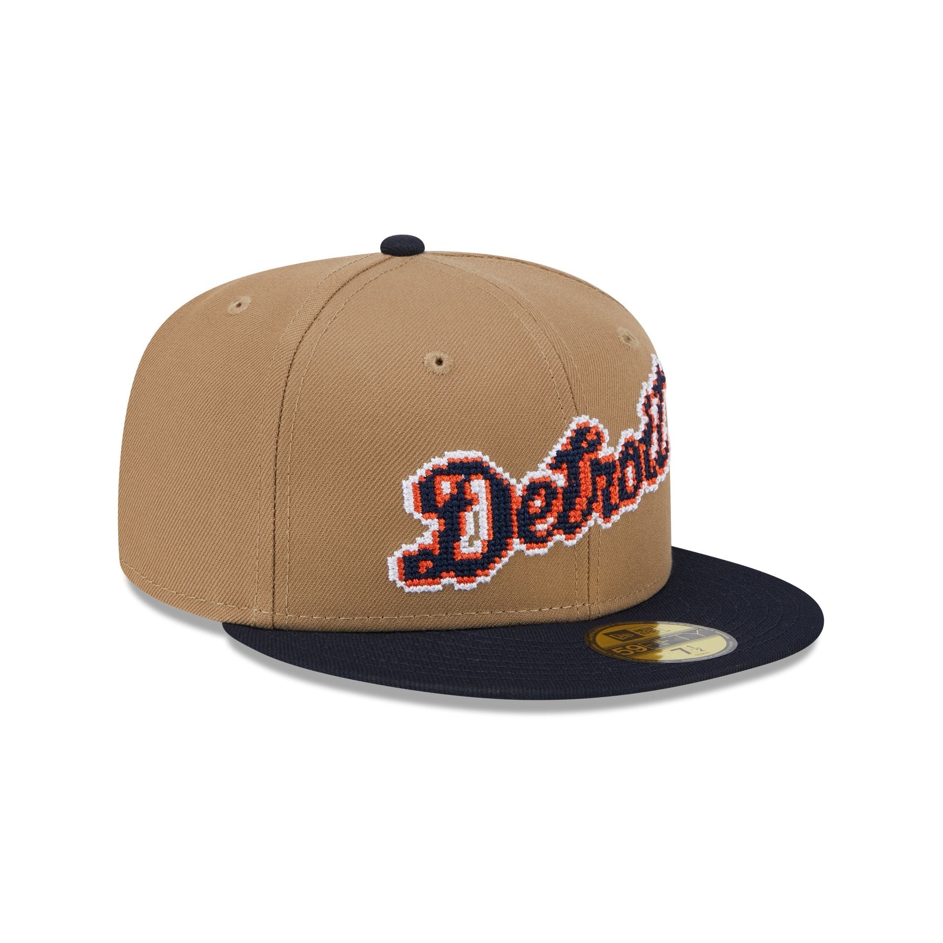 Detroit Tigers Classic 8-Bit Wordmark 59FIFTY Fitted Hat