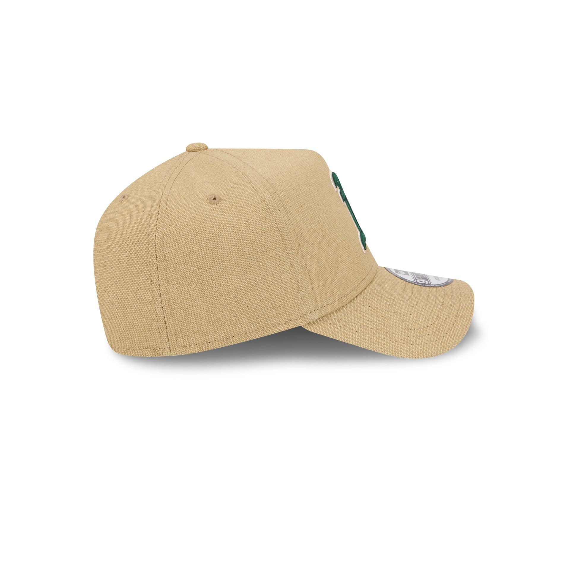Athletics Logo Essentials Khaki 9FORTY A-Frame Snapback Hat