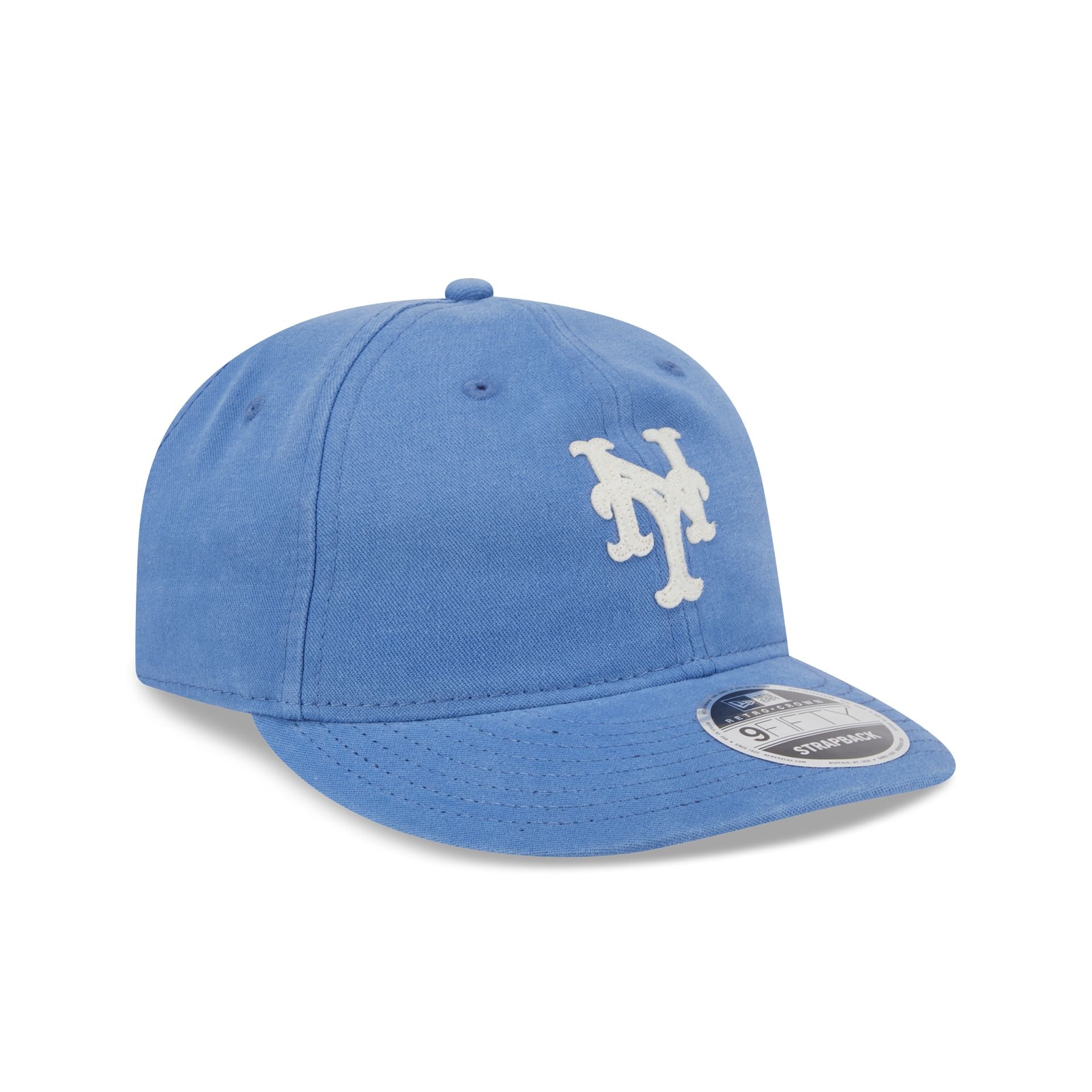 New York Mets Canvas Felt Retro Crown 9FIFTY Strapback Hat