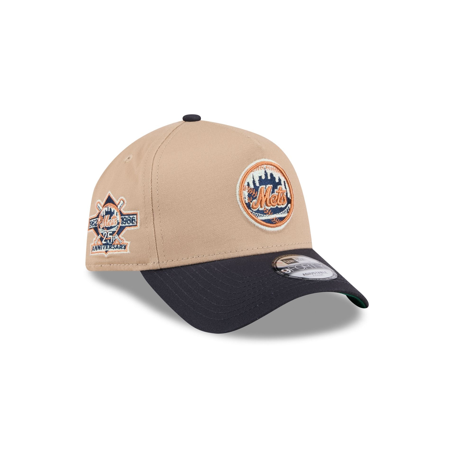 New York Mets Beige Khaki 9FORTY A-Frame Snapback Hat