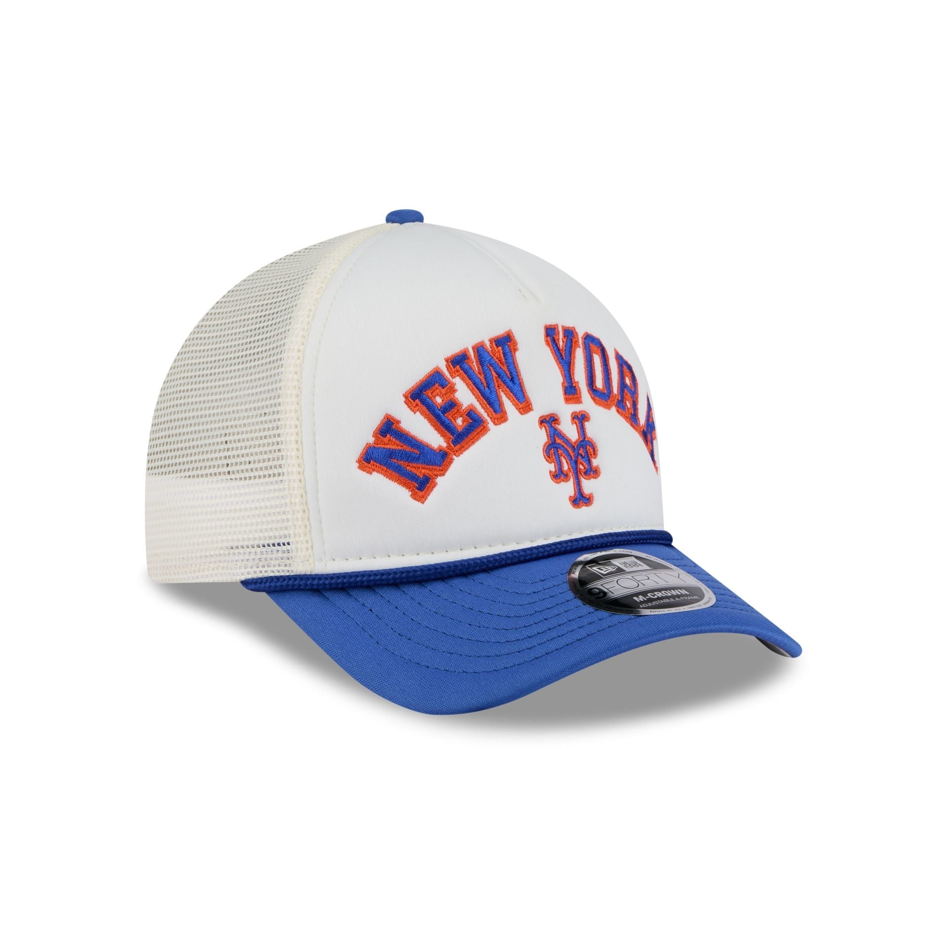 New York Mets Chrome Arch 9FORTY M-Crown A-Frame Trucker Hat