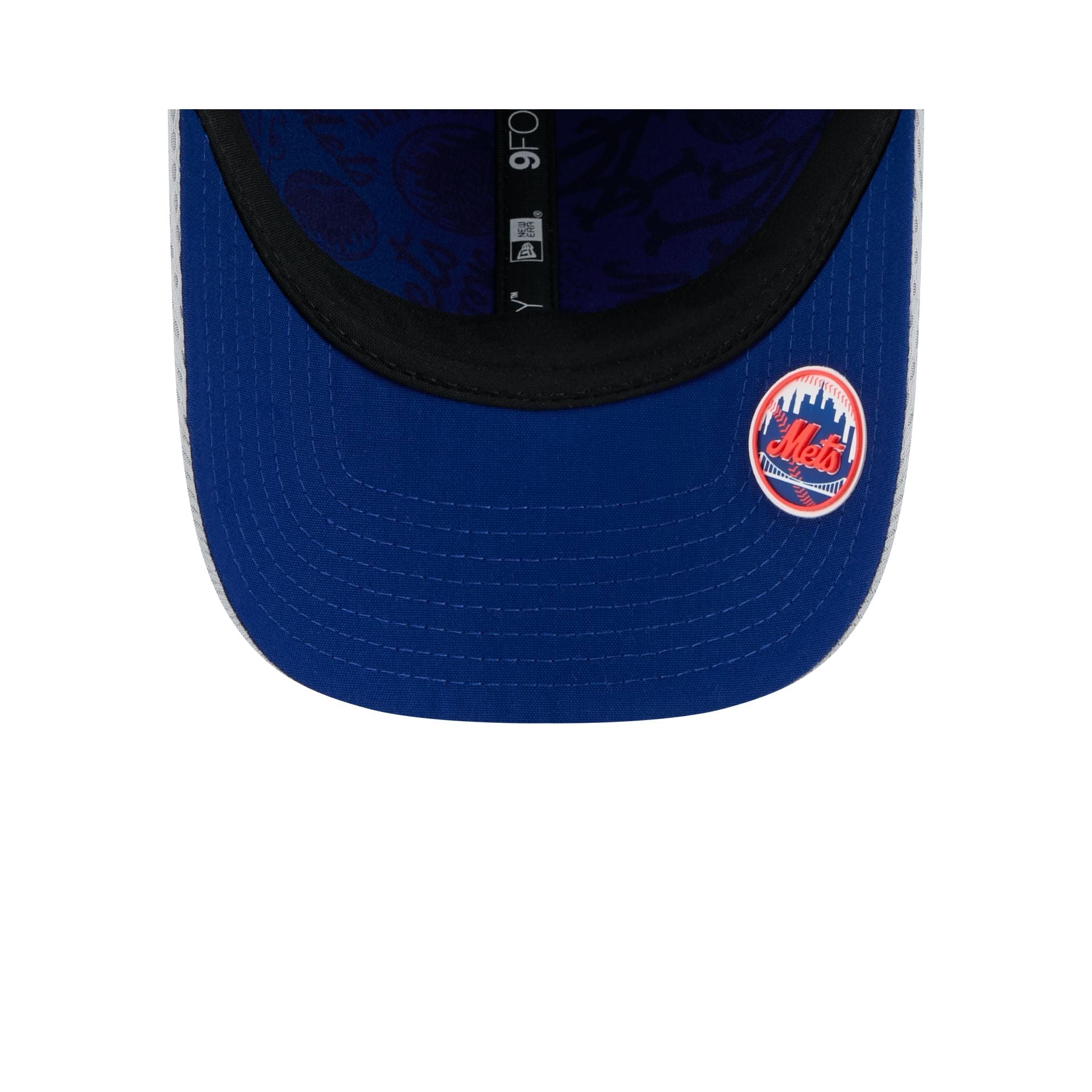 New York Mets 2025 Clubhouse Gray Kids 9FORTY M-Crown Snapback Hat