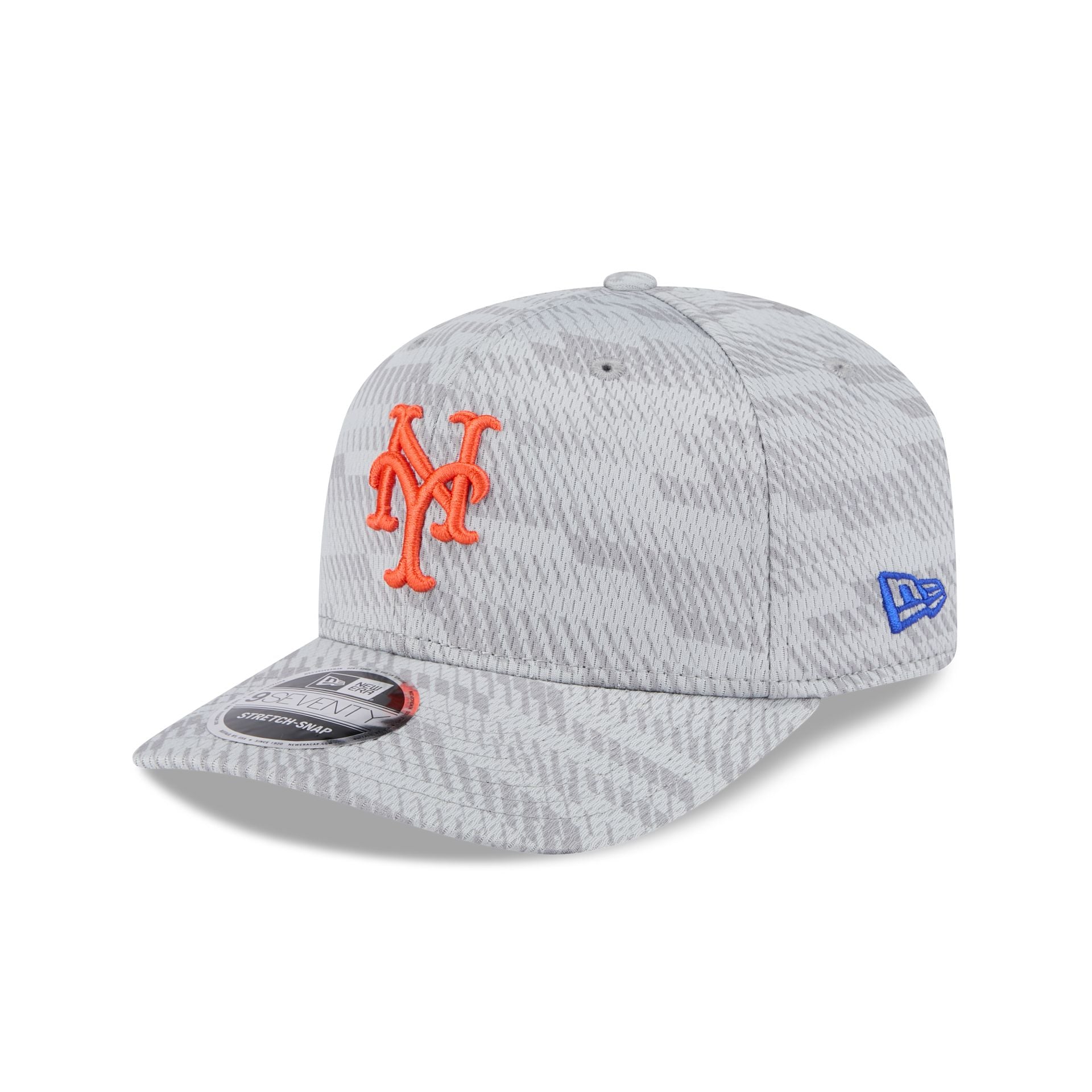 New York Mets 2025 Clubhouse Gray 9SEVENTY Stretch-Snap Hat