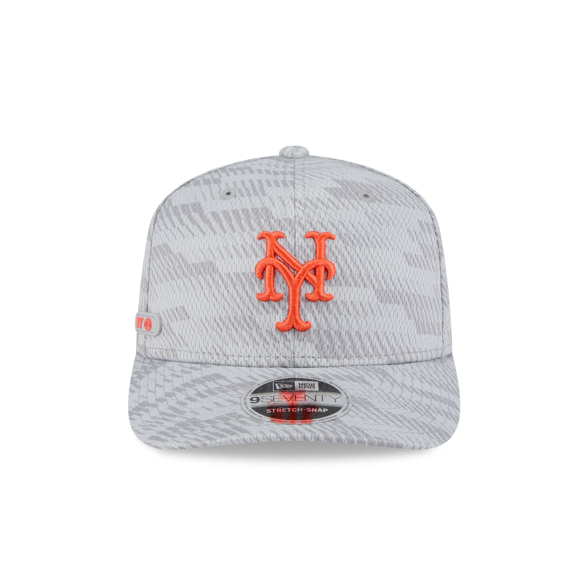 New York Mets 2025 Clubhouse Gray 9SEVENTY Stretch-Snap Hat