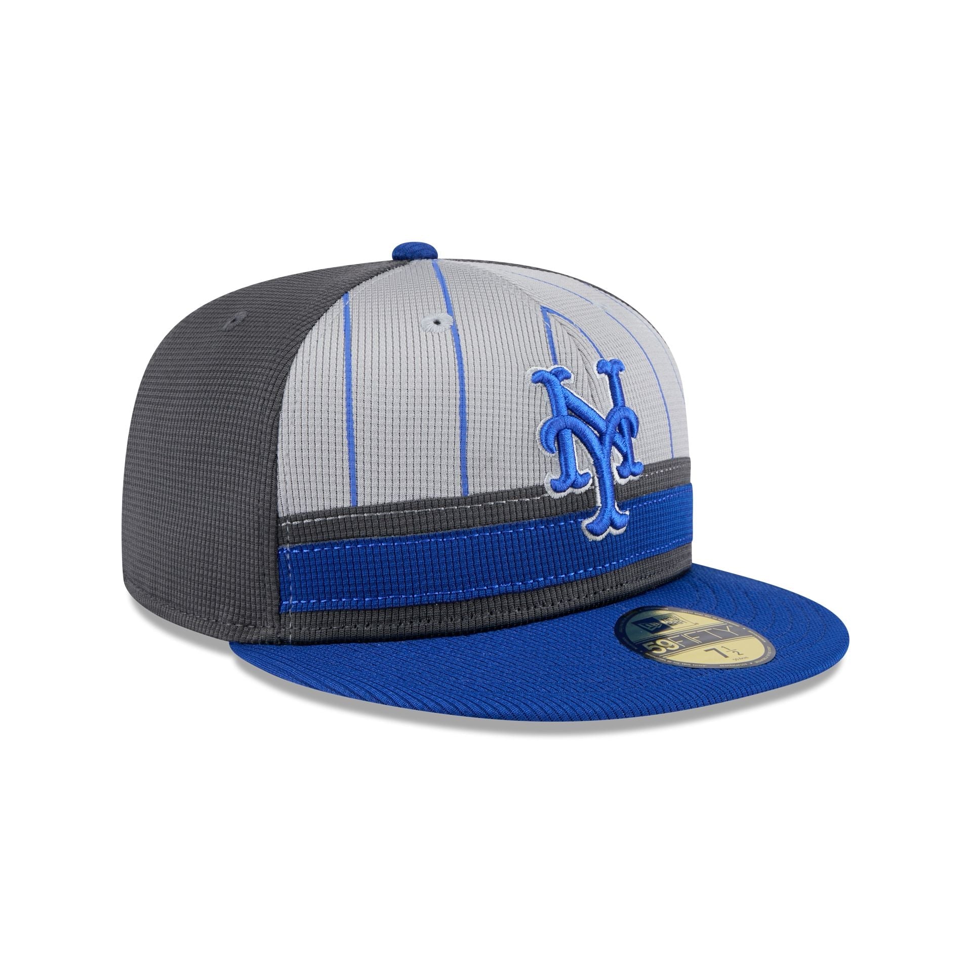 New York Mets 2025 Batting Practice Gray 59FIFTY Fitted Hat