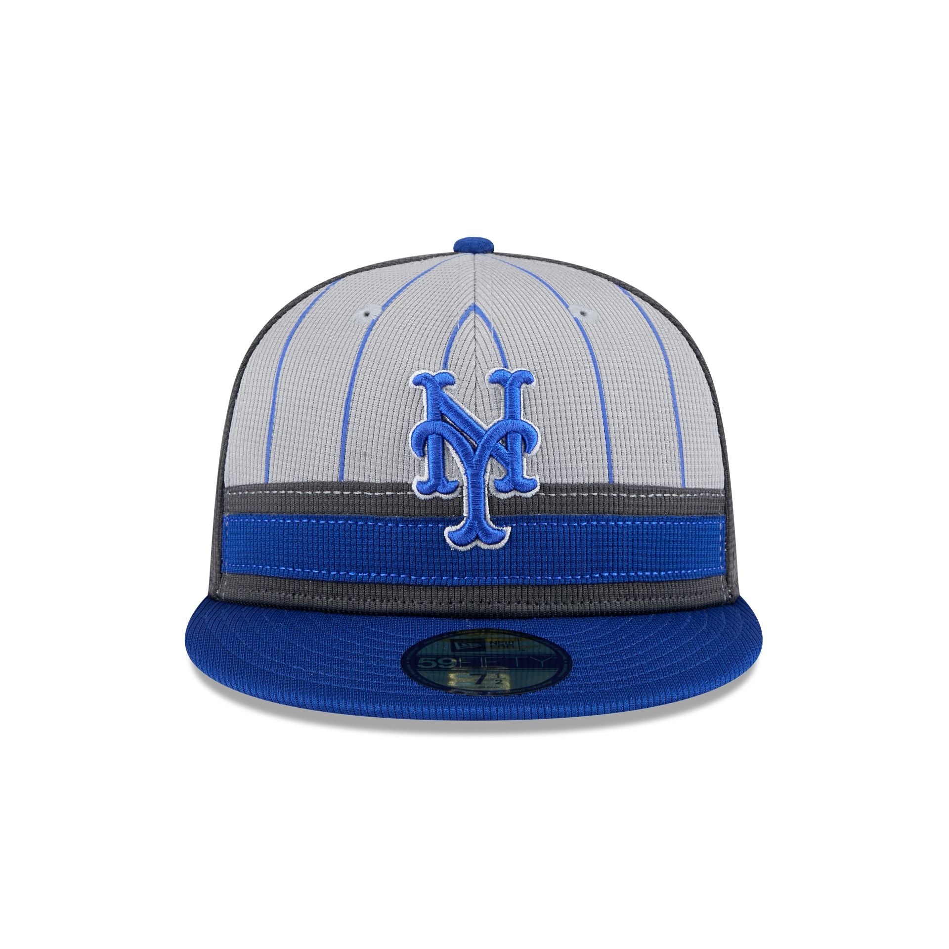 New York Mets 2025 Batting Practice Gray 59FIFTY Fitted Hat