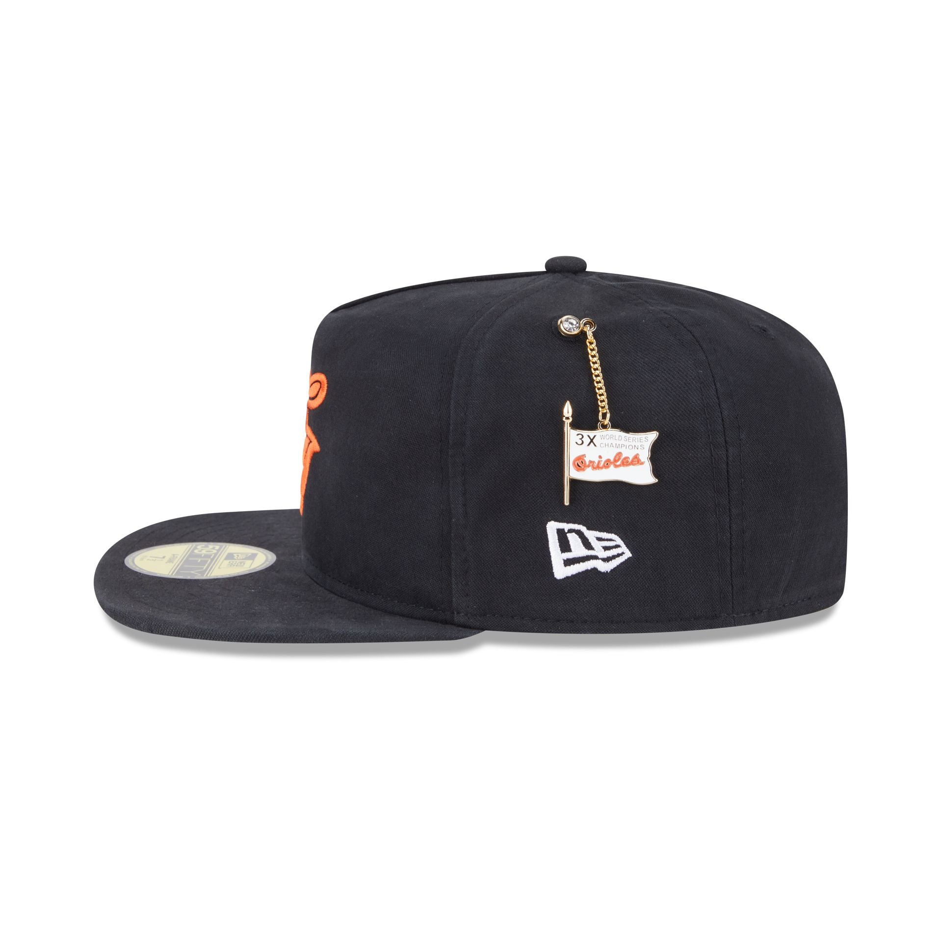 Baltimore Orioles Championship Side Flag 59FIFTY A-Frame Fitted Hat