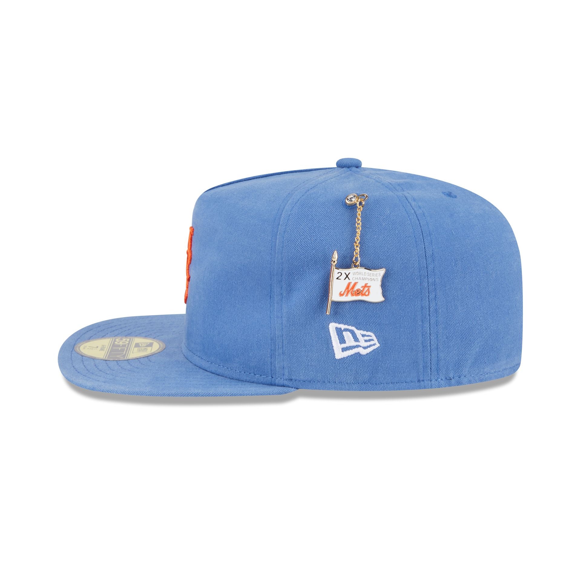 New York Mets Championship Side Flag 59FIFTY A-Frame Fitted Hat