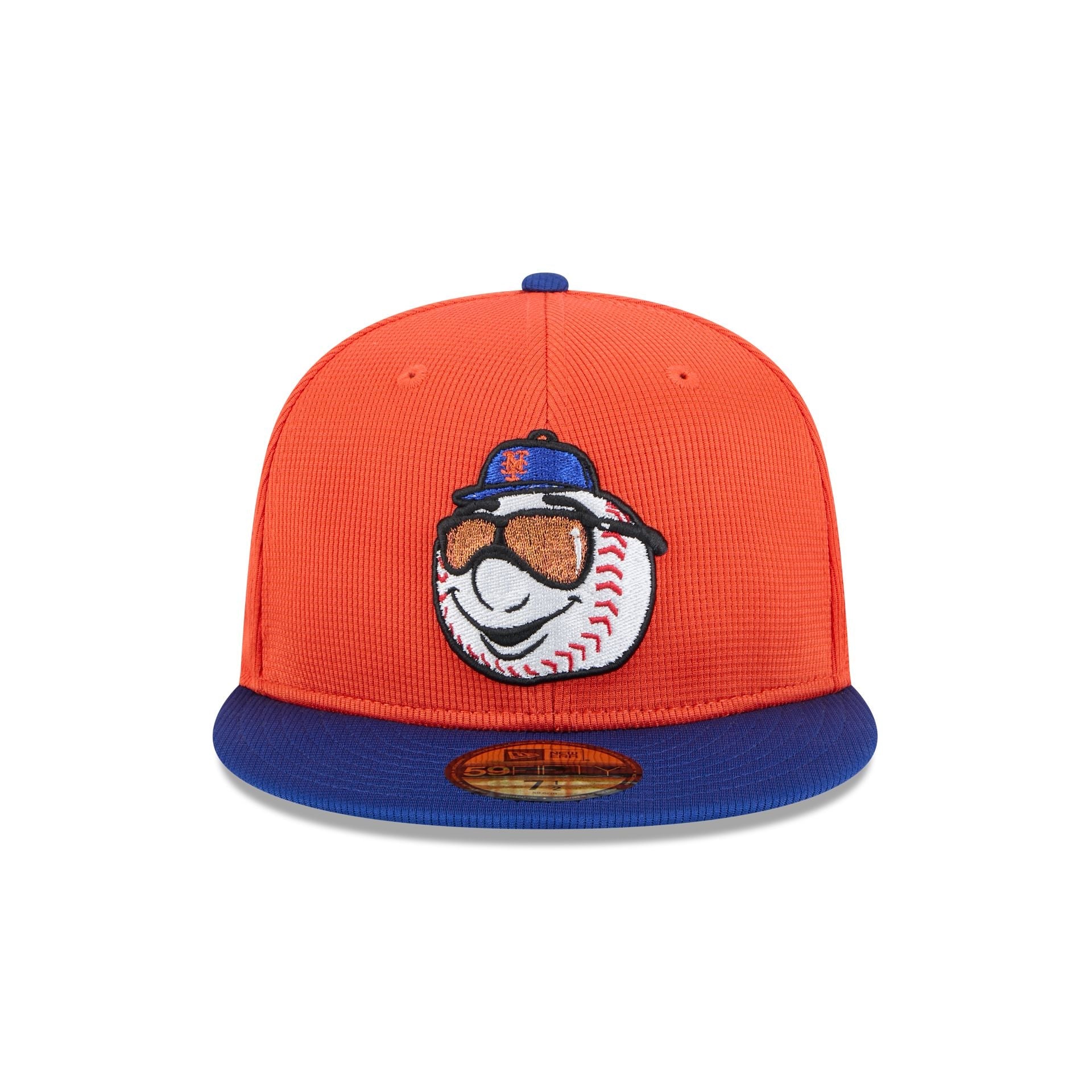 New York Mets 2025 Spring Training Orange 59FIFTY Fitted Hat