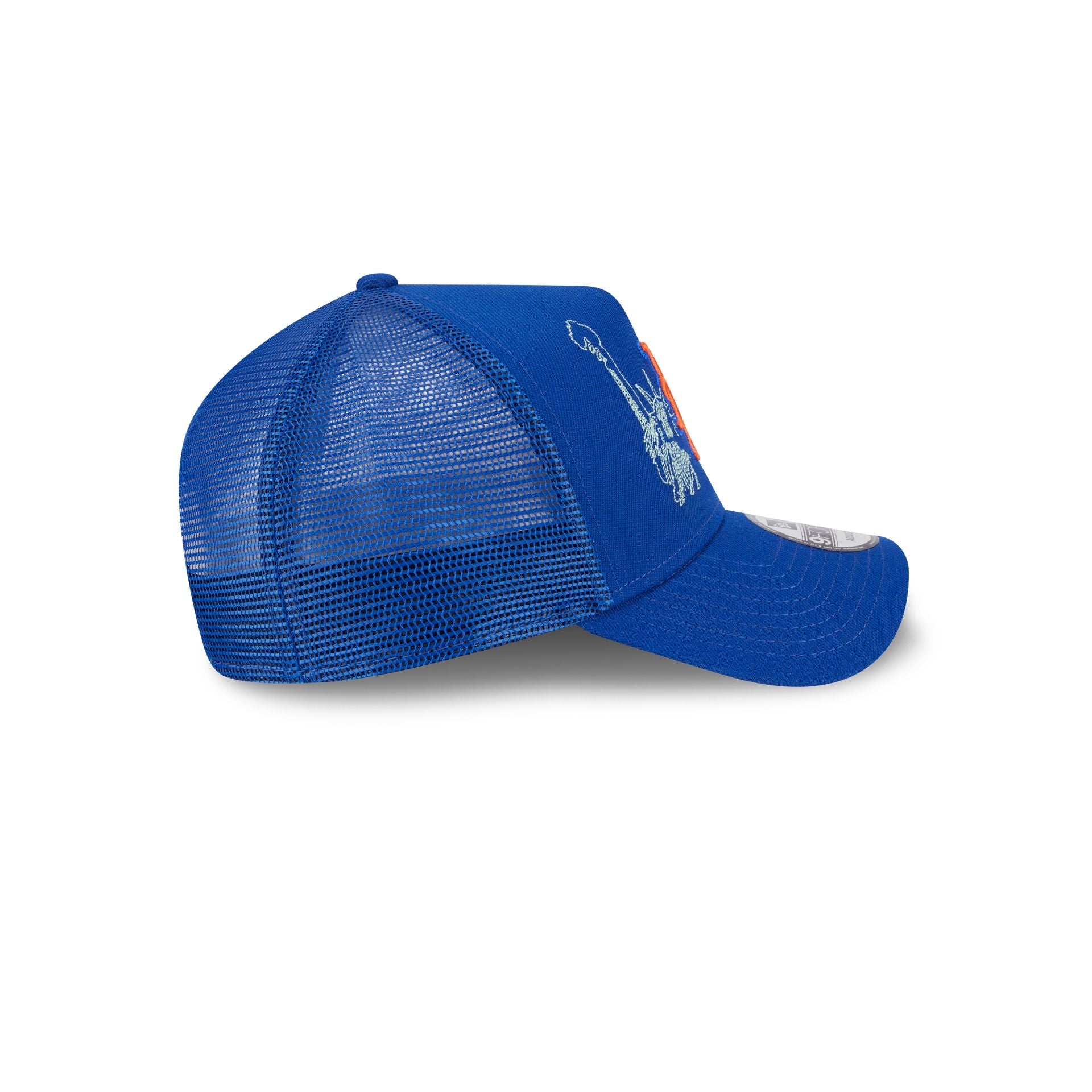 New York Mets State Stitch 9FORTY A-Frame Trucker Hat