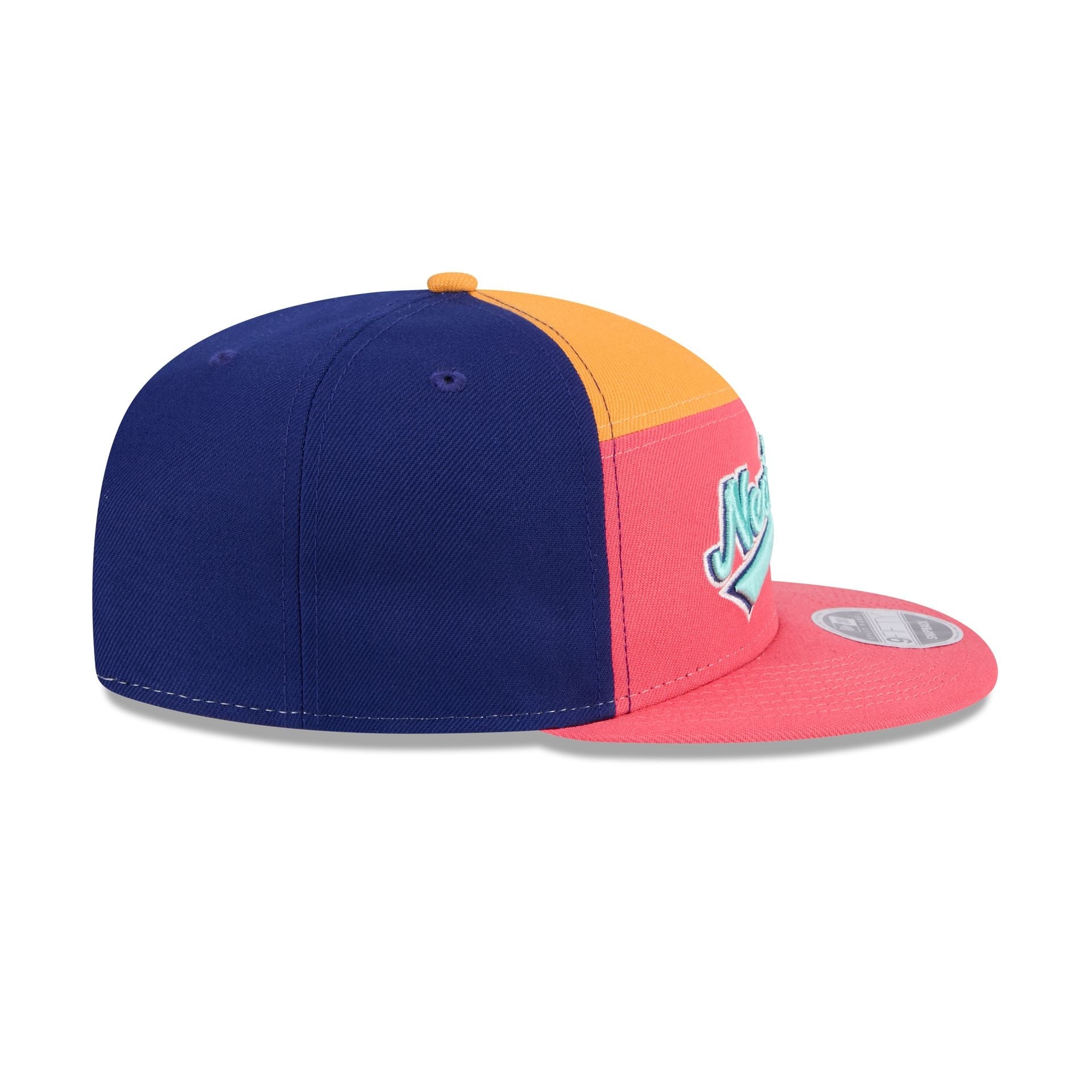 New York Mets Coral Split Panel 9FIFTY Snapback Hat