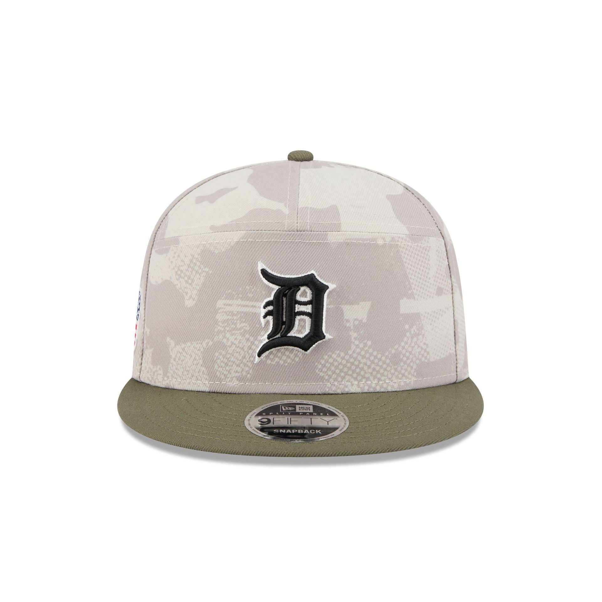Detroit Tigers Armed Forces Day 2025 Split Panel 9FIFTY Snapback Hat