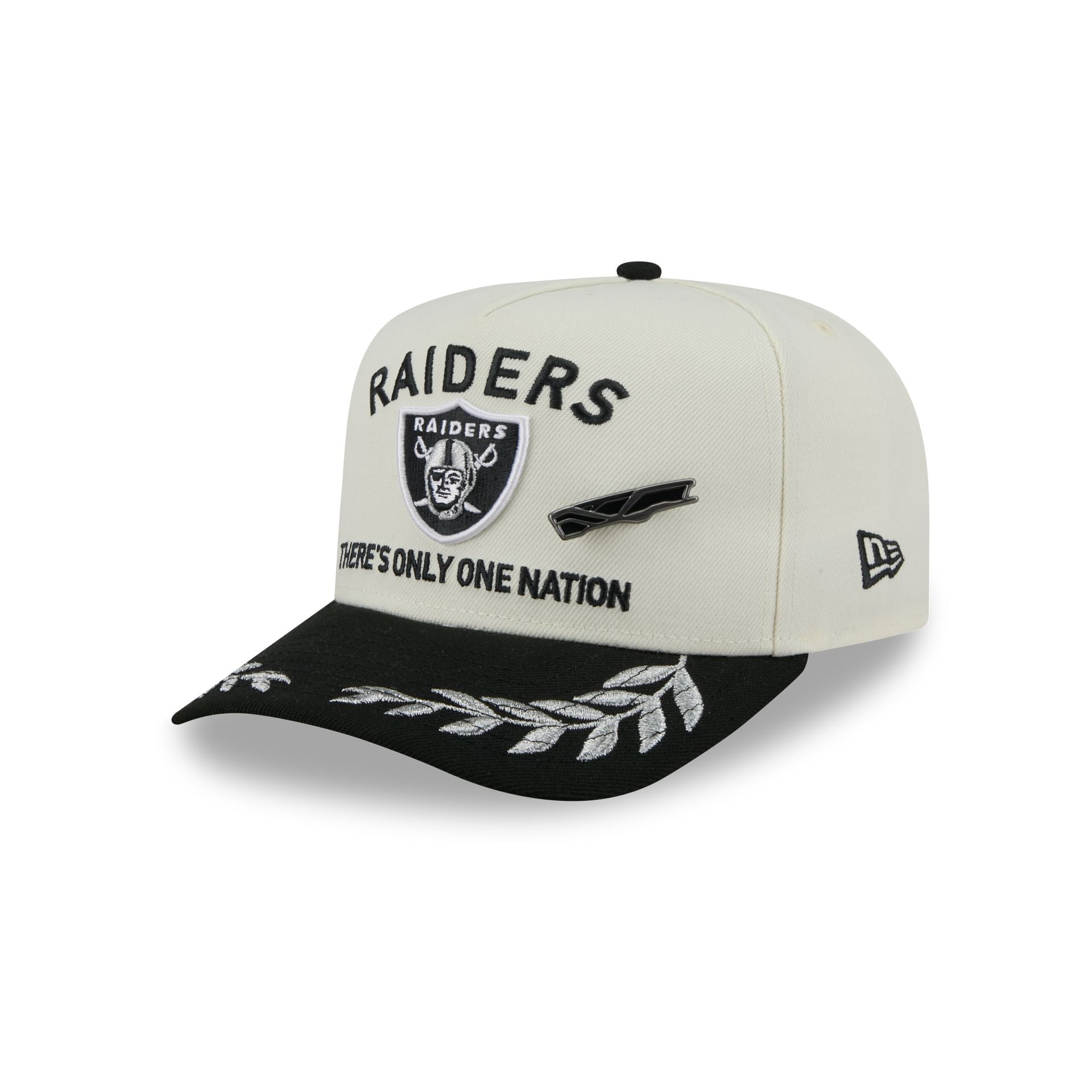 Las Vegas Raiders 2025 Draft Chrome White 59FIFTY A-Frame Fitted Hat