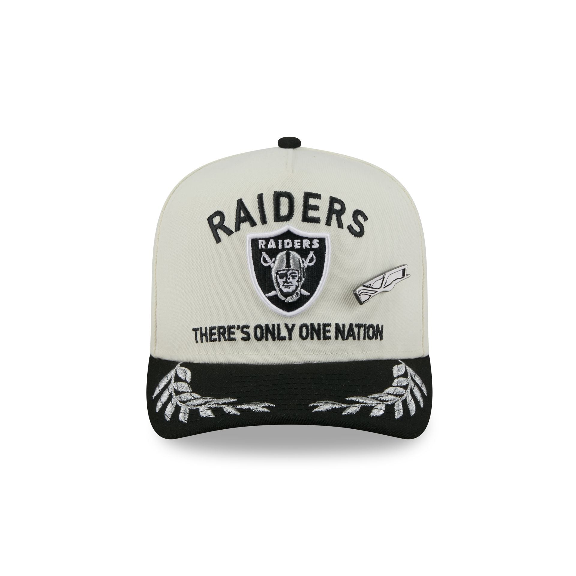 Las Vegas Raiders 2025 Draft Chrome White 59FIFTY A-Frame Fitted Hat