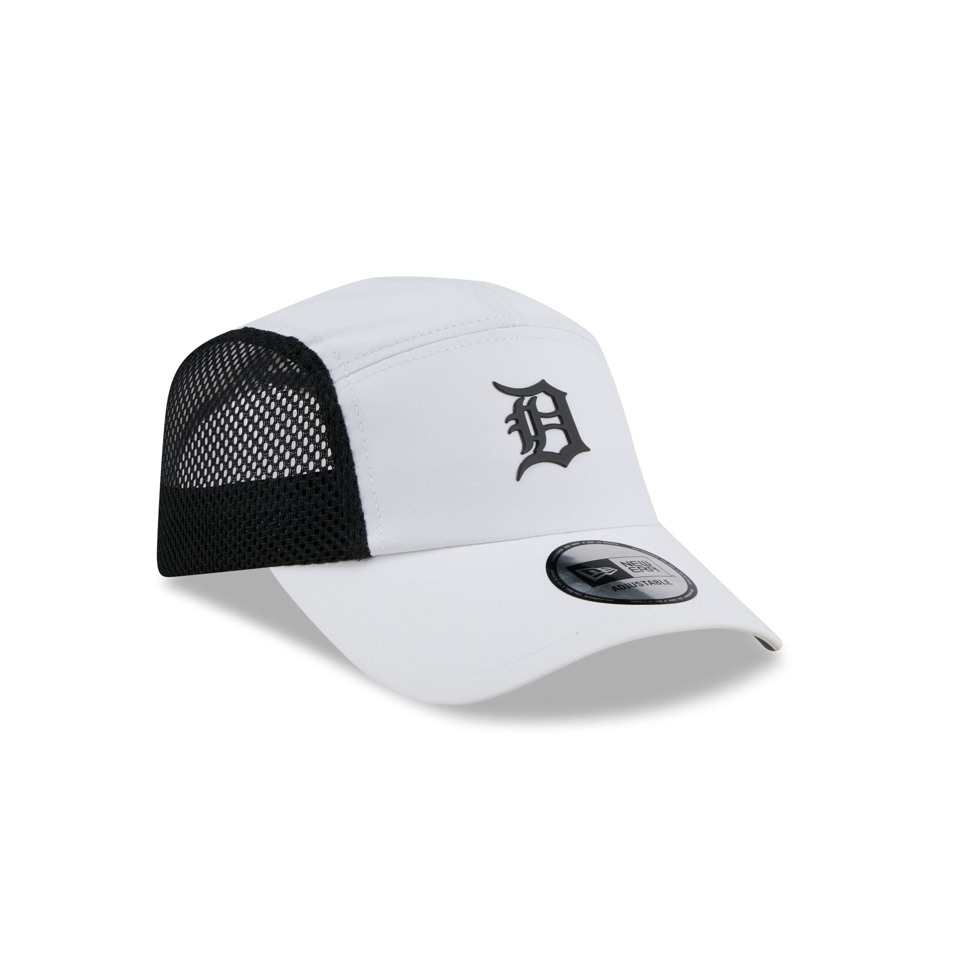 Detroit Tigers White Poly Runner Adjustable Hat