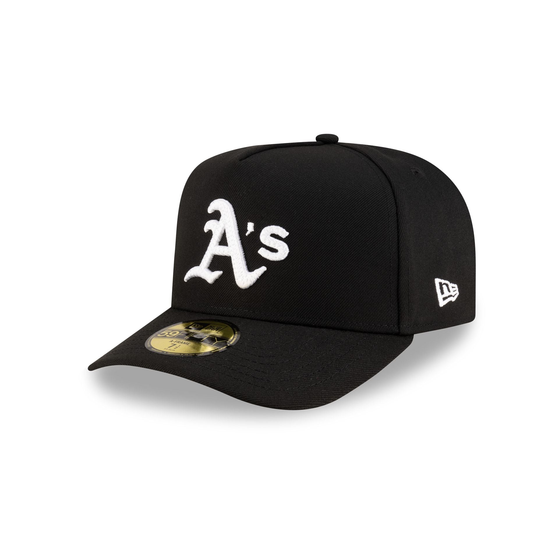 Athletics Black Script Safety Pin 59FIFTY A-Frame Fitted Hat