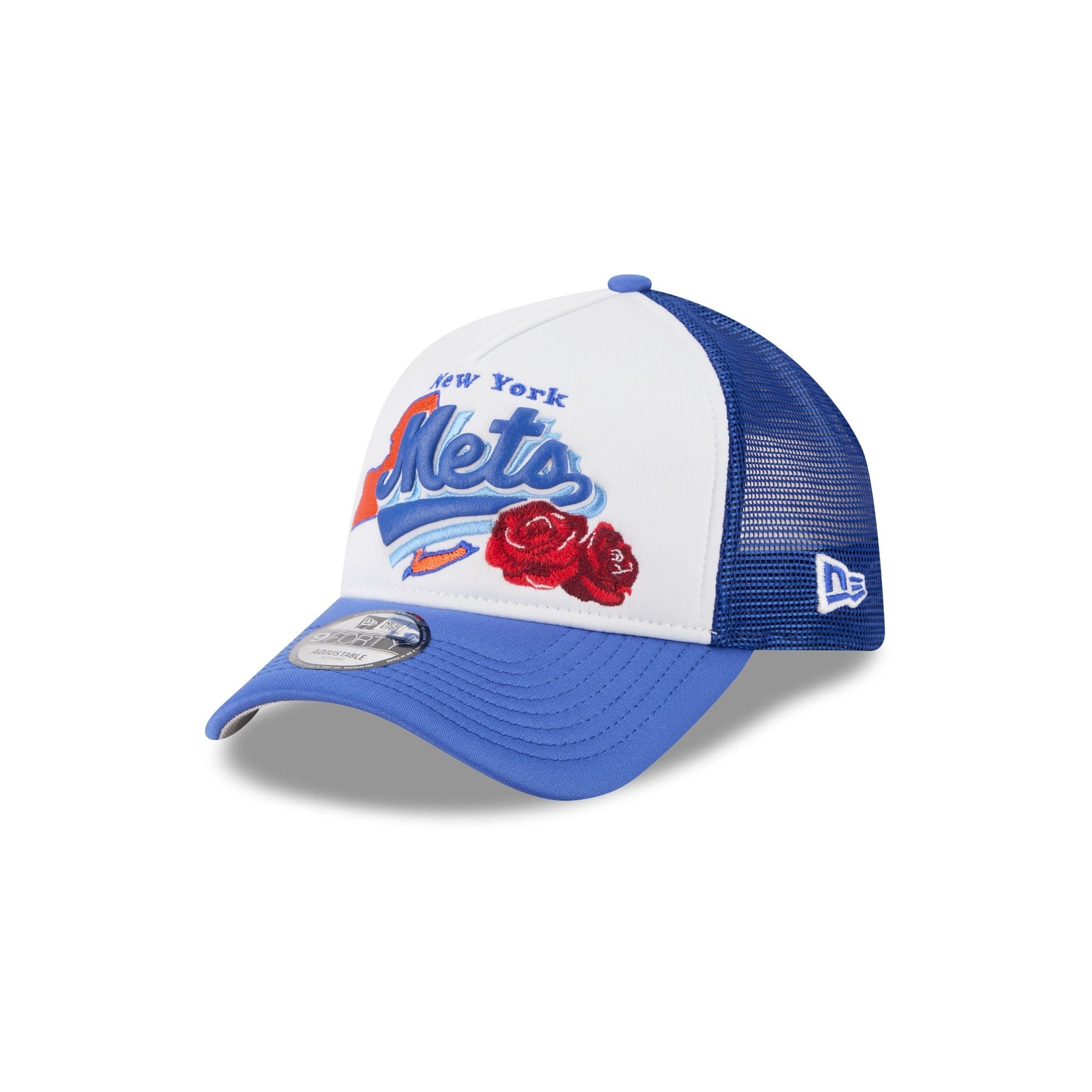 New York Mets State Flower 9FORTY A-Frame Trucker Hat