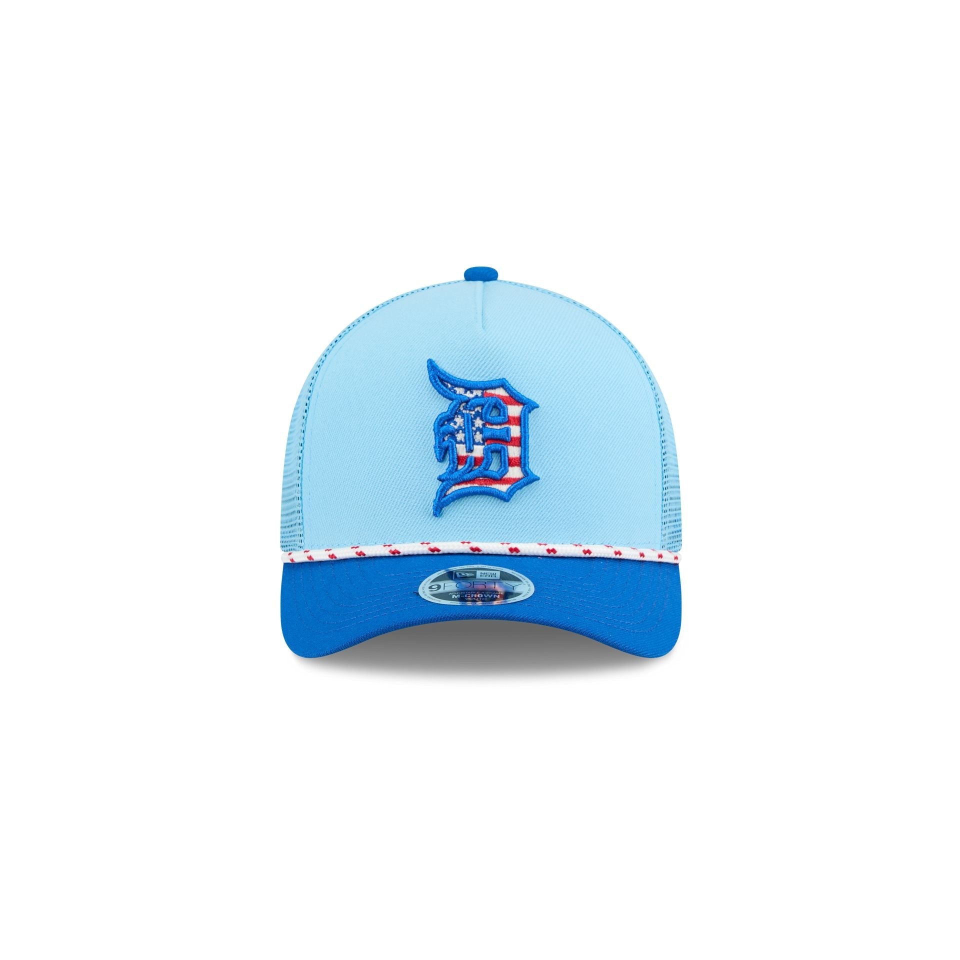 Detroit Tigers Independence Day 2025 Kids 9FORTY M-Crown A-Frame Trucker Hat