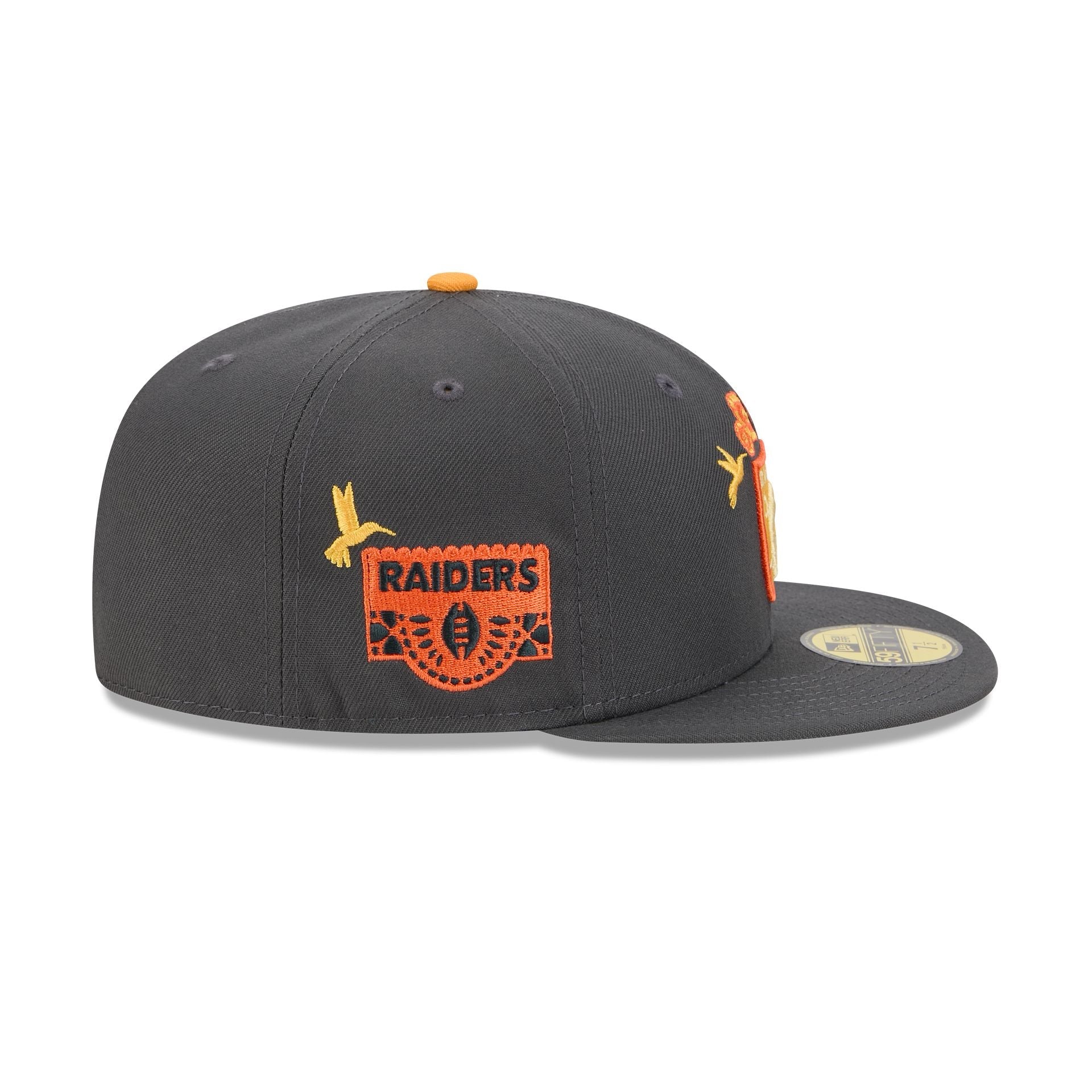 Las Vegas Raiders Day of the Dead Graphite 59FIFTY Fitted Hat