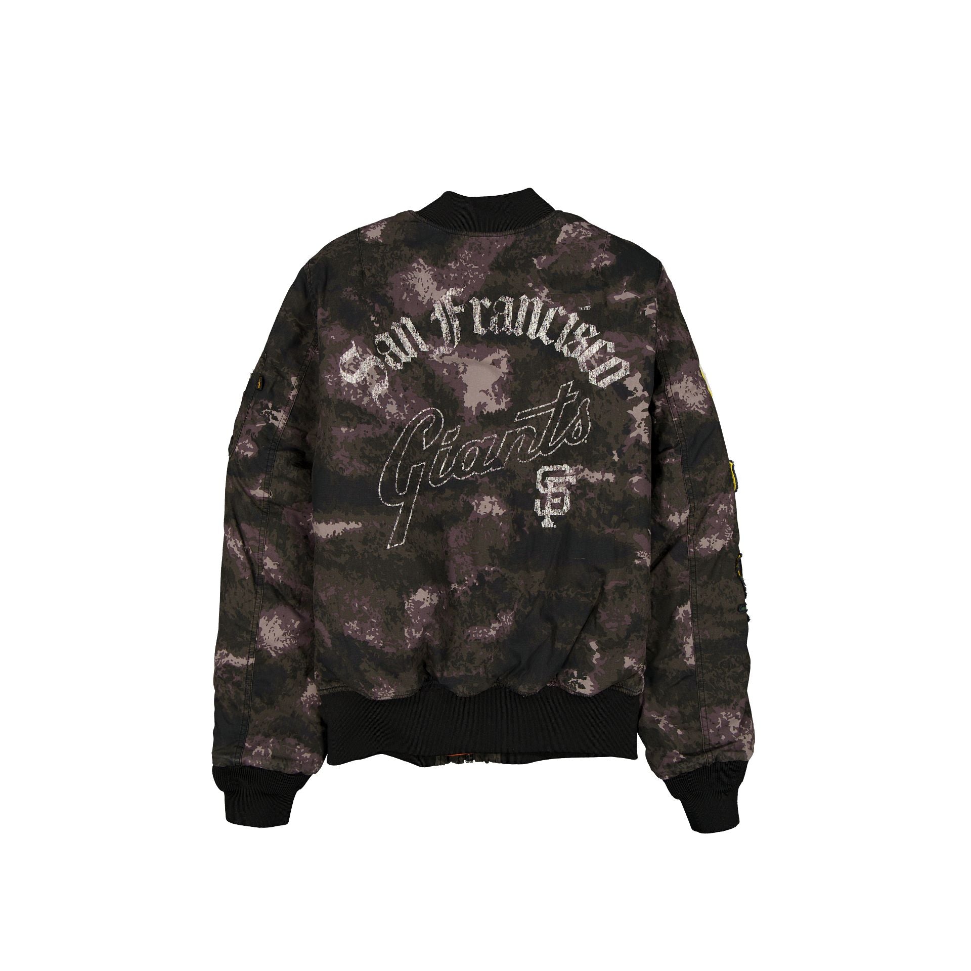 Alpha Industries x San Francisco Giants Black Camo MA-1 Bomber Jacket