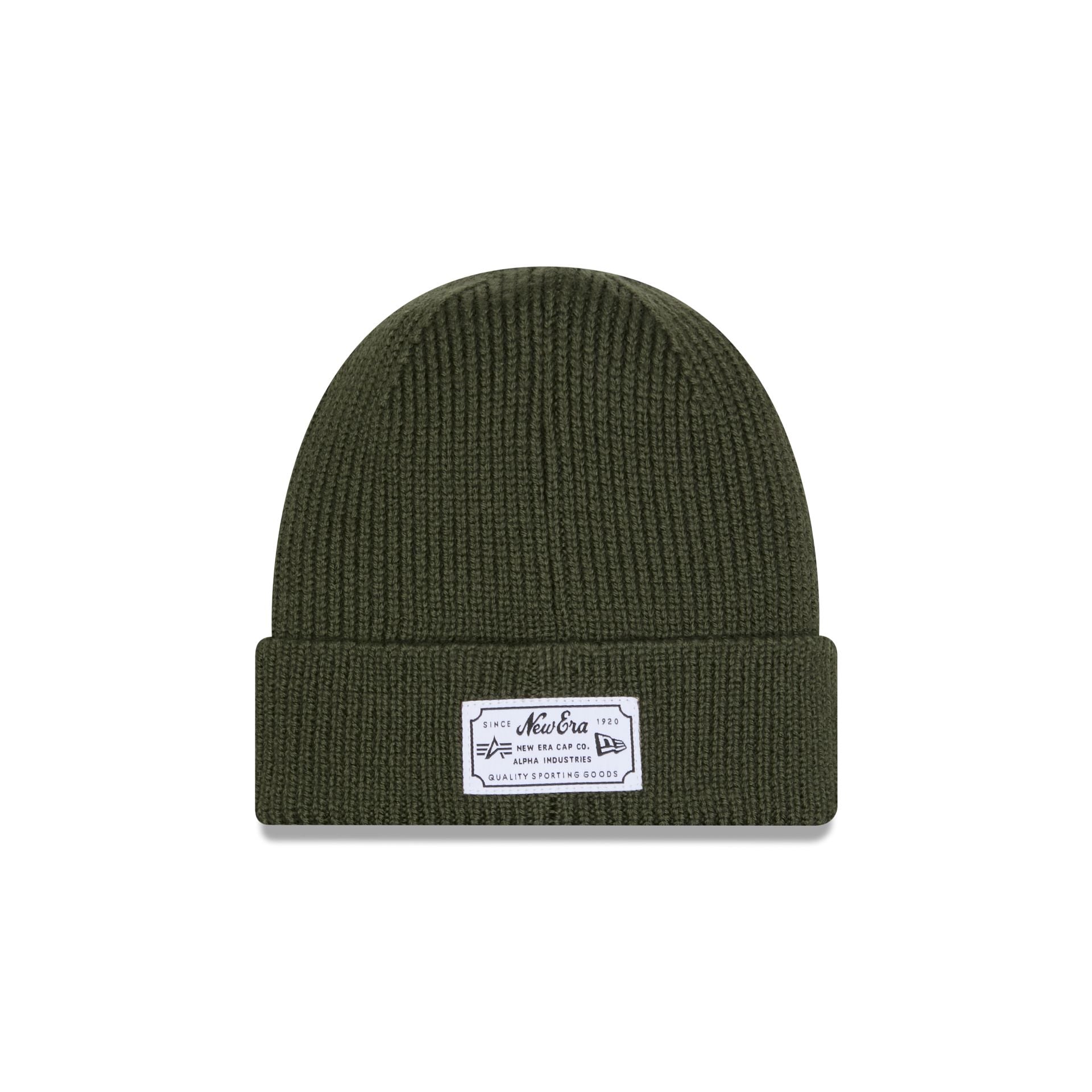 Alpha Industries x Boston Red Sox Olive Green Cuff Knit Hat