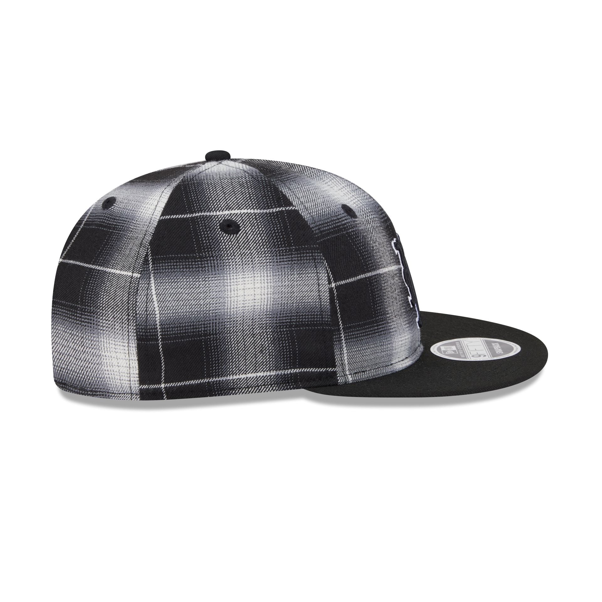 New York Mets Black and White Plaid Retro Crown 9FIFTY Snapback Hat