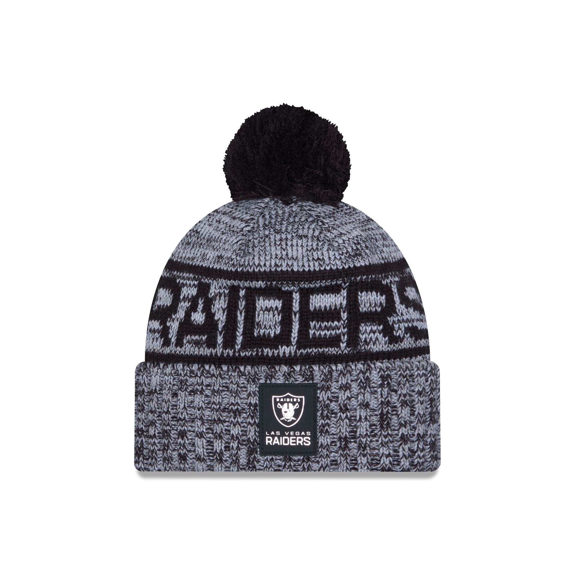 Las Vegas Raiders 2025 Sideline Cold Weather Pom Knit Hat
