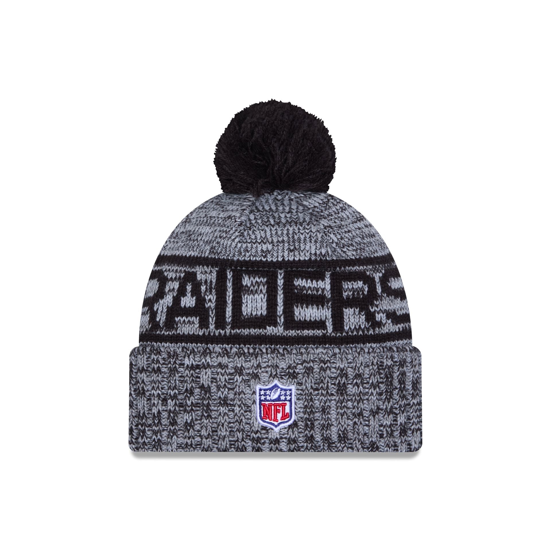 Las Vegas Raiders 2025 Sideline Cold Weather Pom Knit Hat