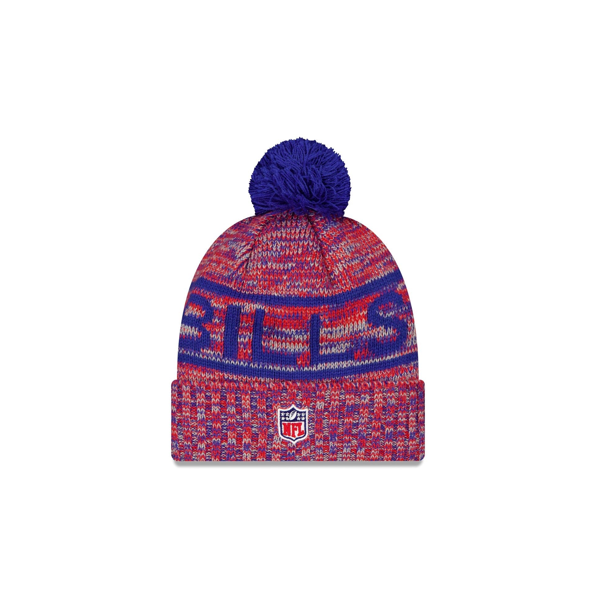 Buffalo Bills 2025 Sideline Cold Weather Kids Pom Knit Hat