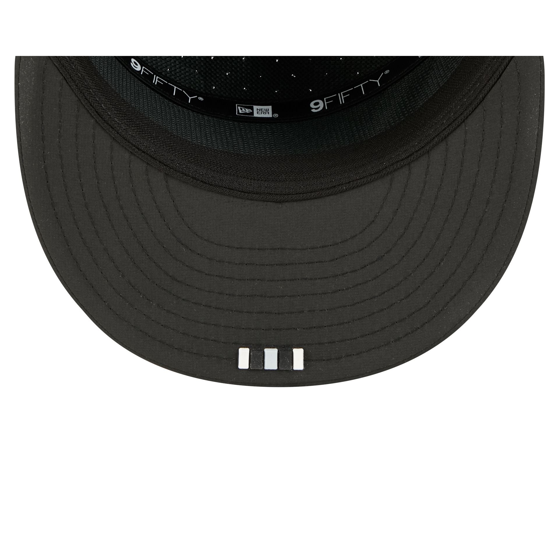 Las Vegas Raiders 2025 Sideline Hot Weather Split Panel 9FIFTY Snapback Hat