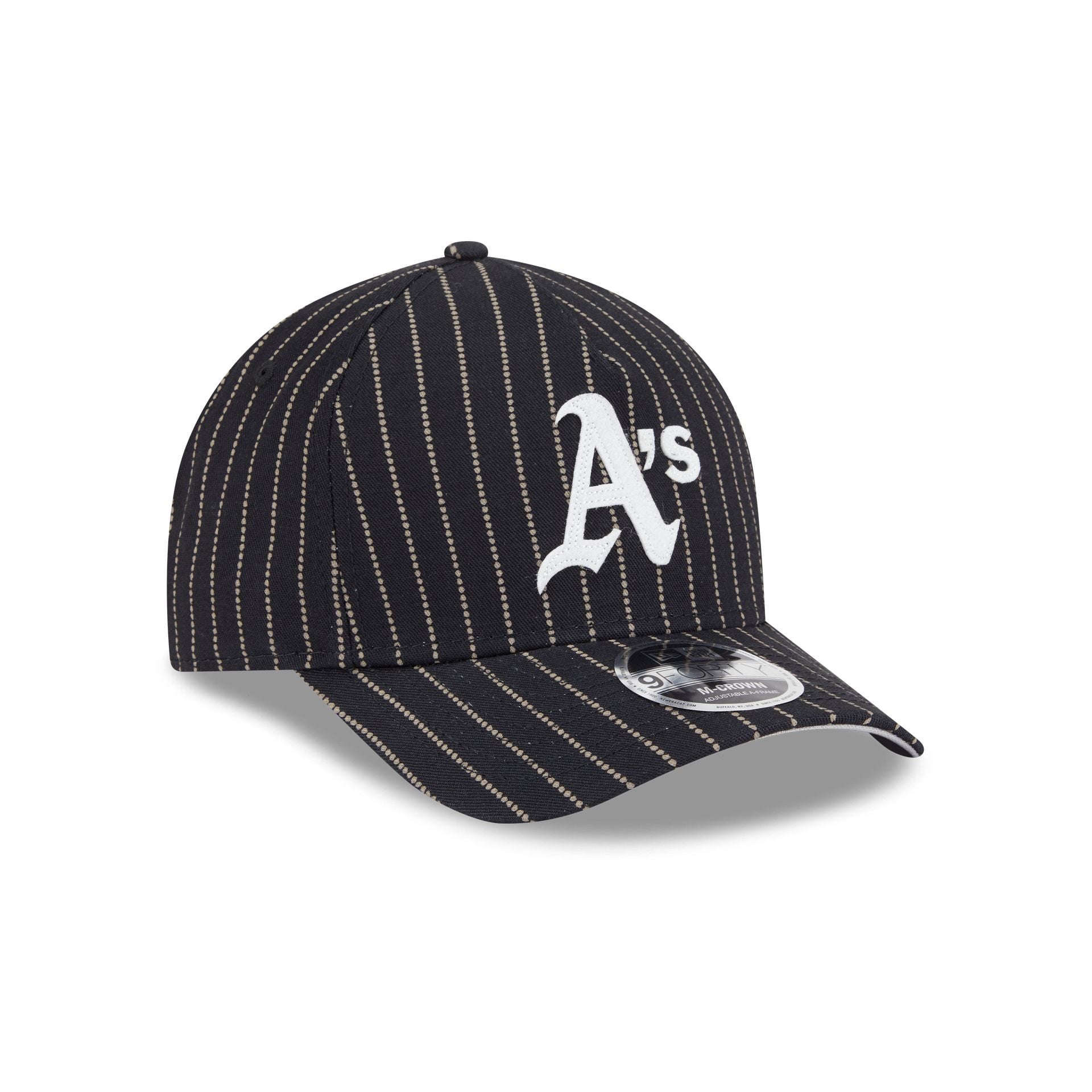 Athletics Dotted Pinstripe 9FORTY M-Crown A-Frame Adjustable Hat