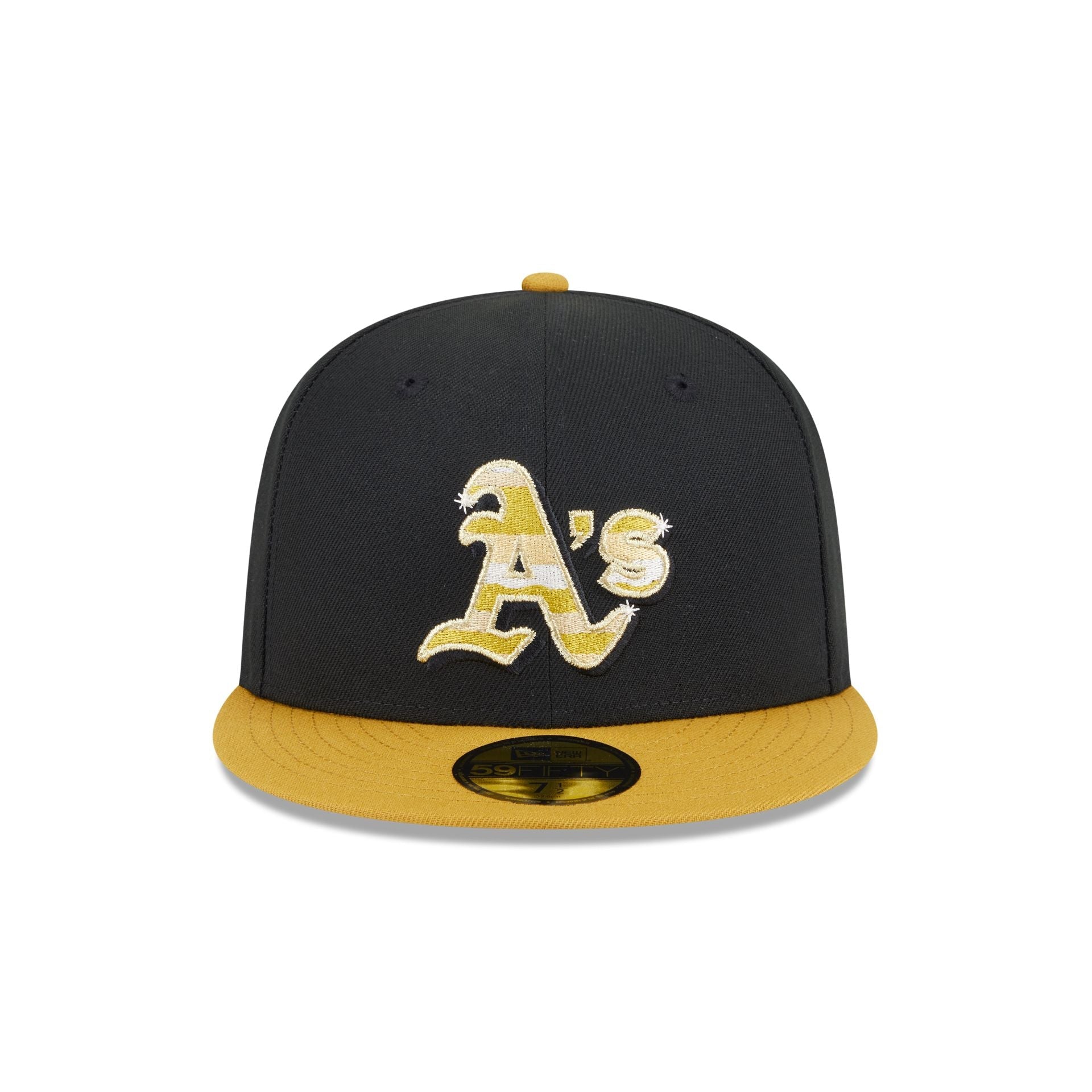 Athletics Metallic Gold Logo 59FIFTY Fitted Hat