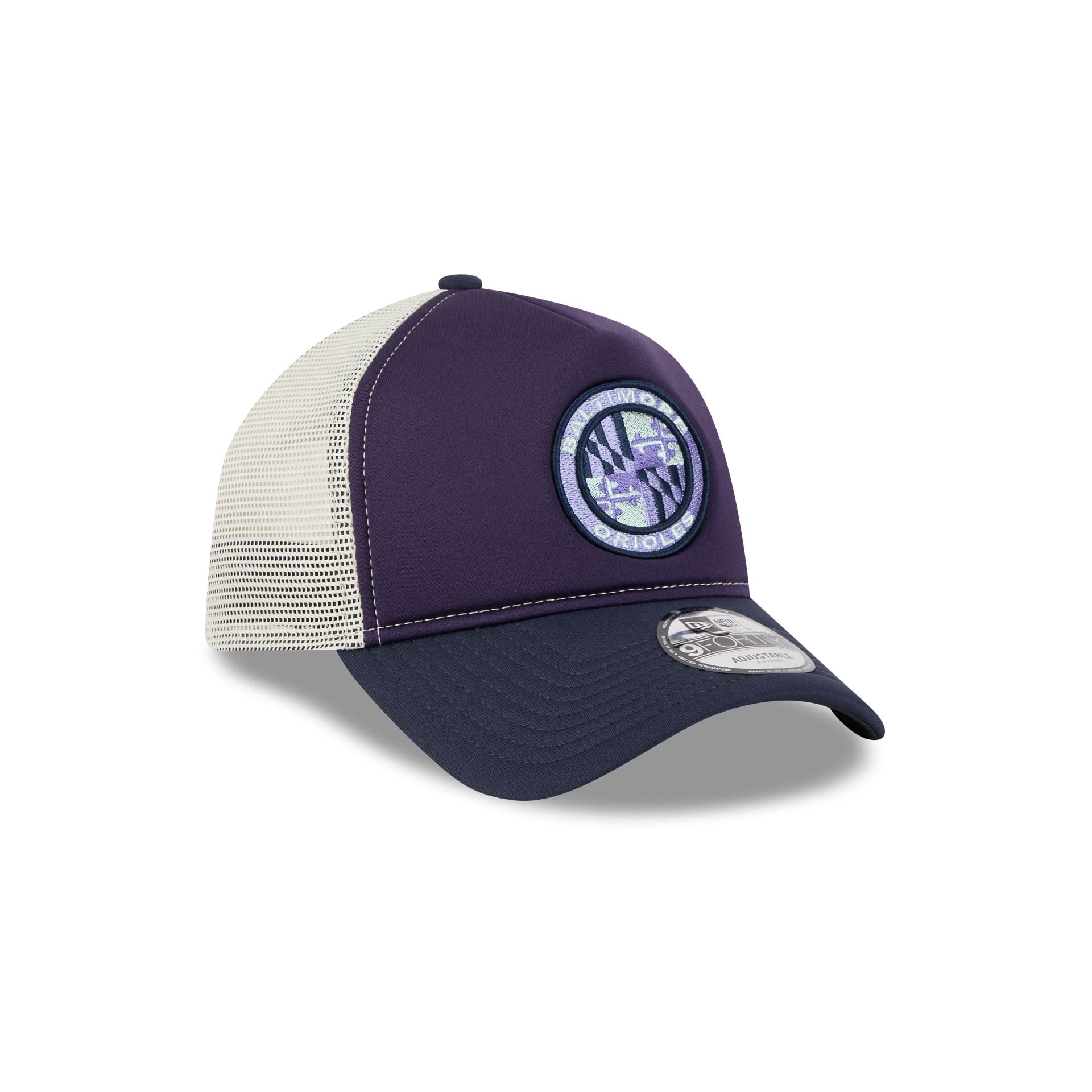 Baltimore Orioles Navy Purple 9FORTY A-Frame Trucker Hat