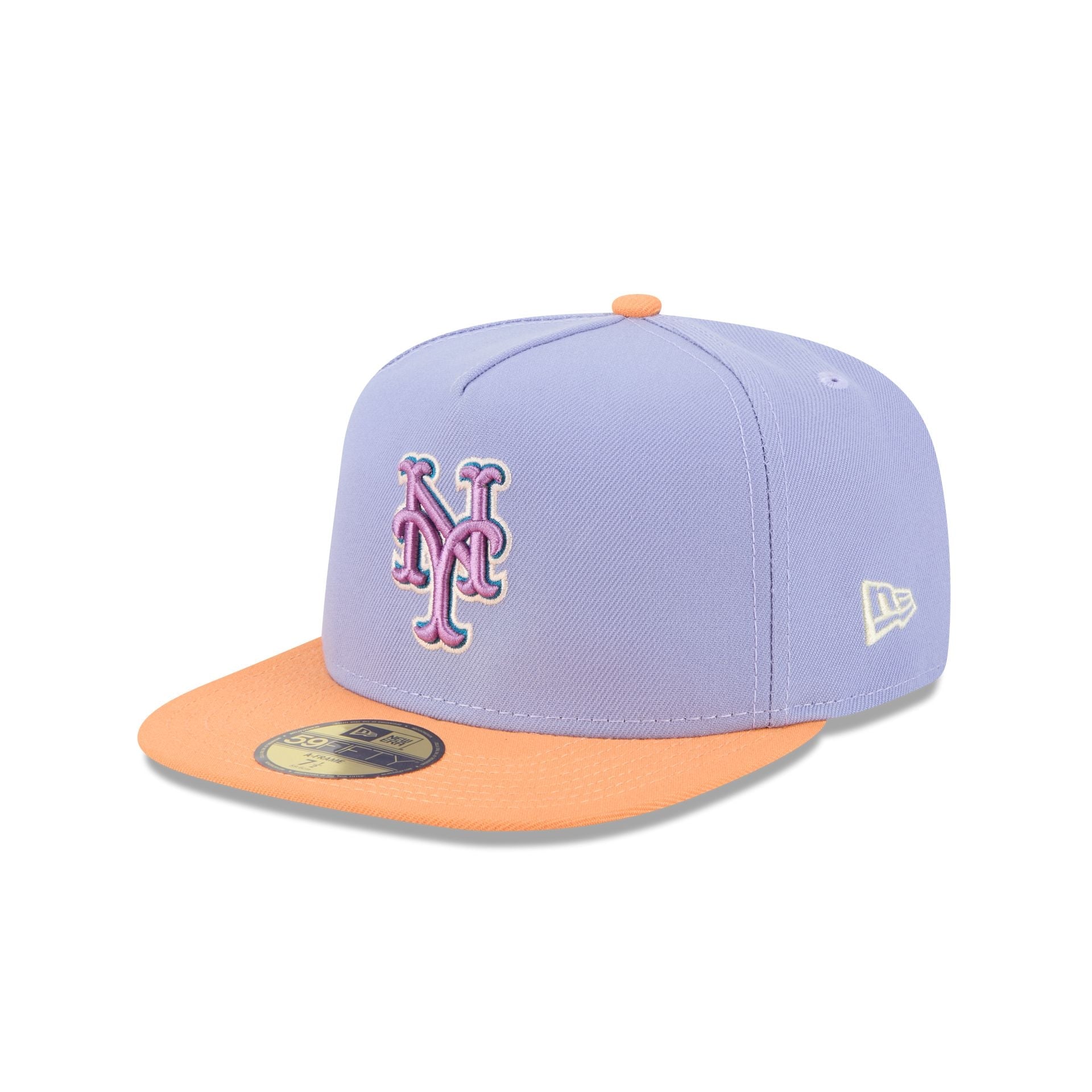 New York Mets Lavender 59FIFTY A-Frame Fitted Hat