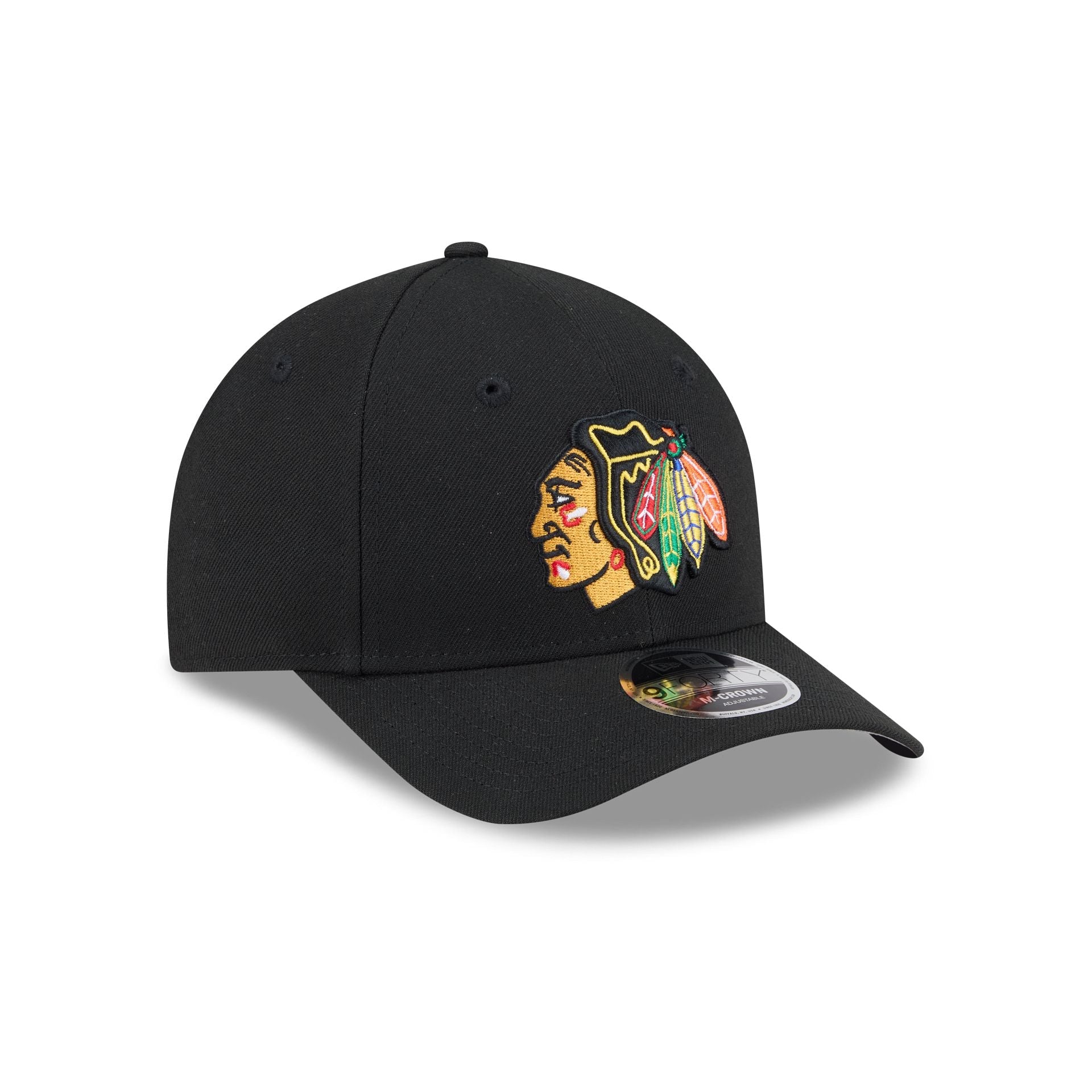 Chicago Blackhawks Team Black 9FORTY M-Crown Snapback Hat