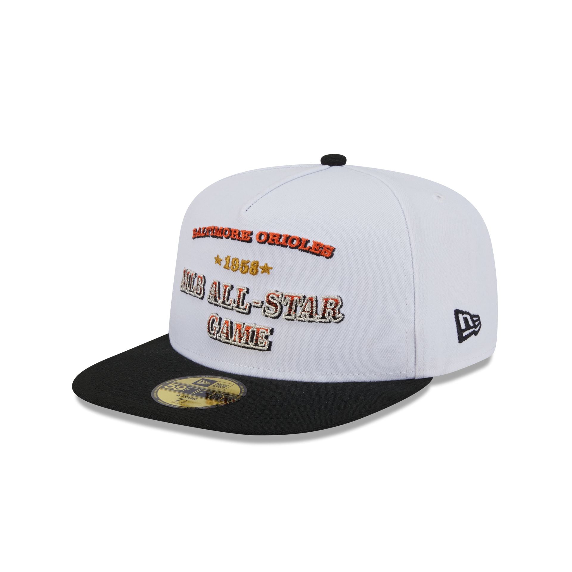 Baltimore Orioles Summer Derby White 59FIFTY A-Frame Fitted Hat