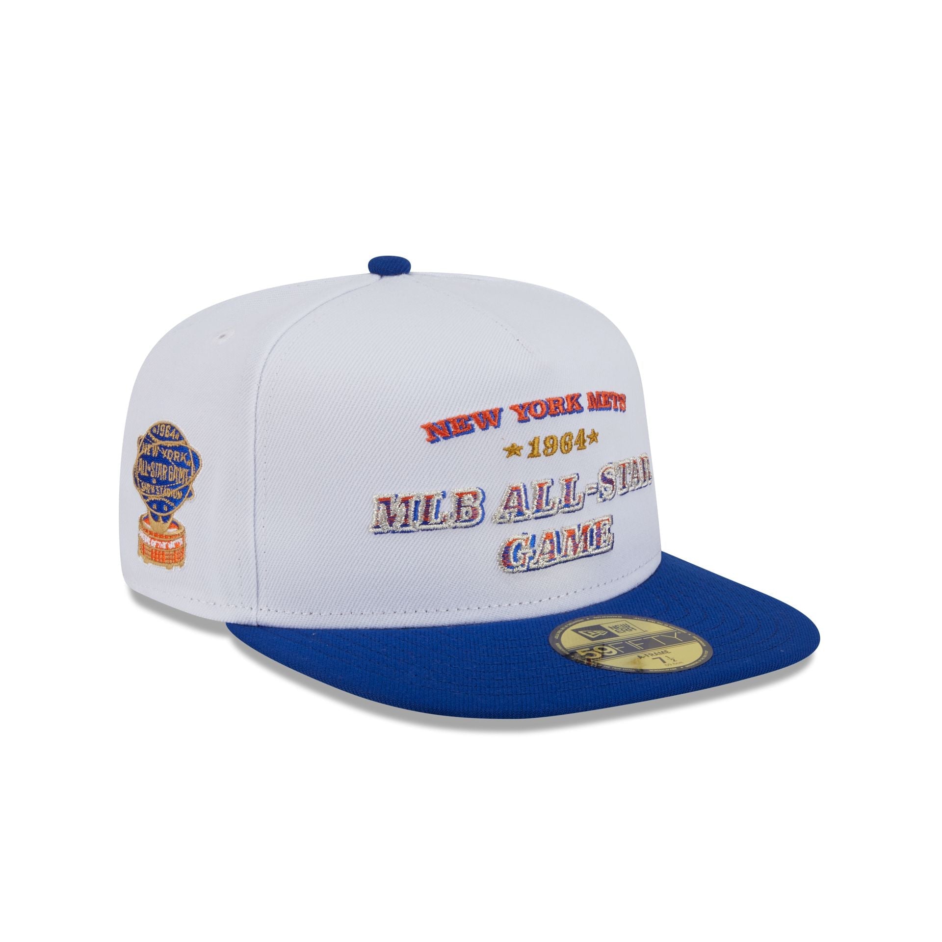 New York Mets Summer Derby White 59FIFTY A-Frame Fitted Hat