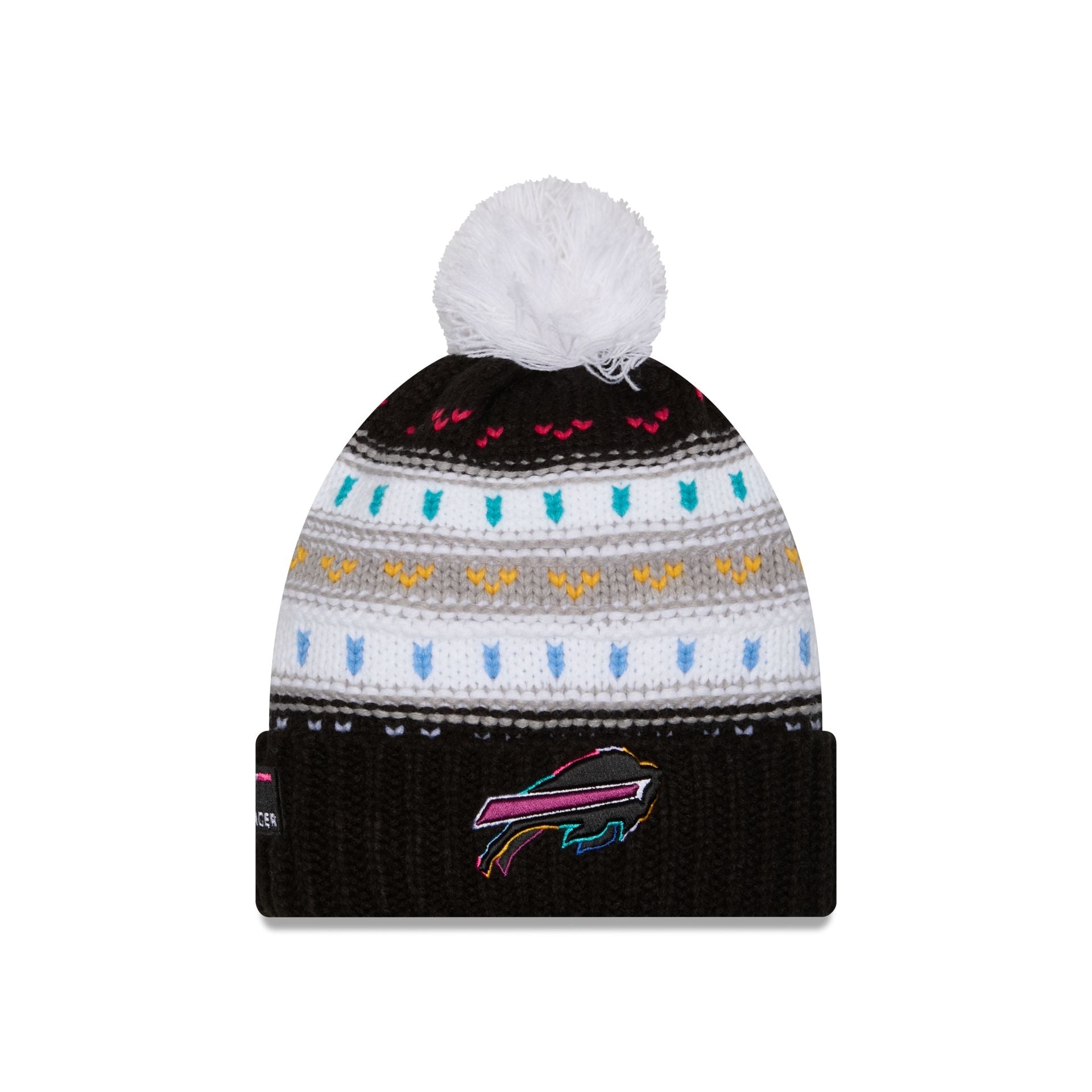 Buffalo Bills 2025 Crucial Catch Women's Pom Knit Hat