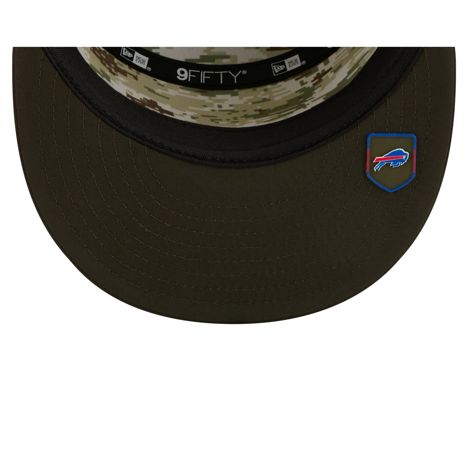 Buffalo Bills 2025 Salute to Service Split Panel 9FIFTY Trucker Hat