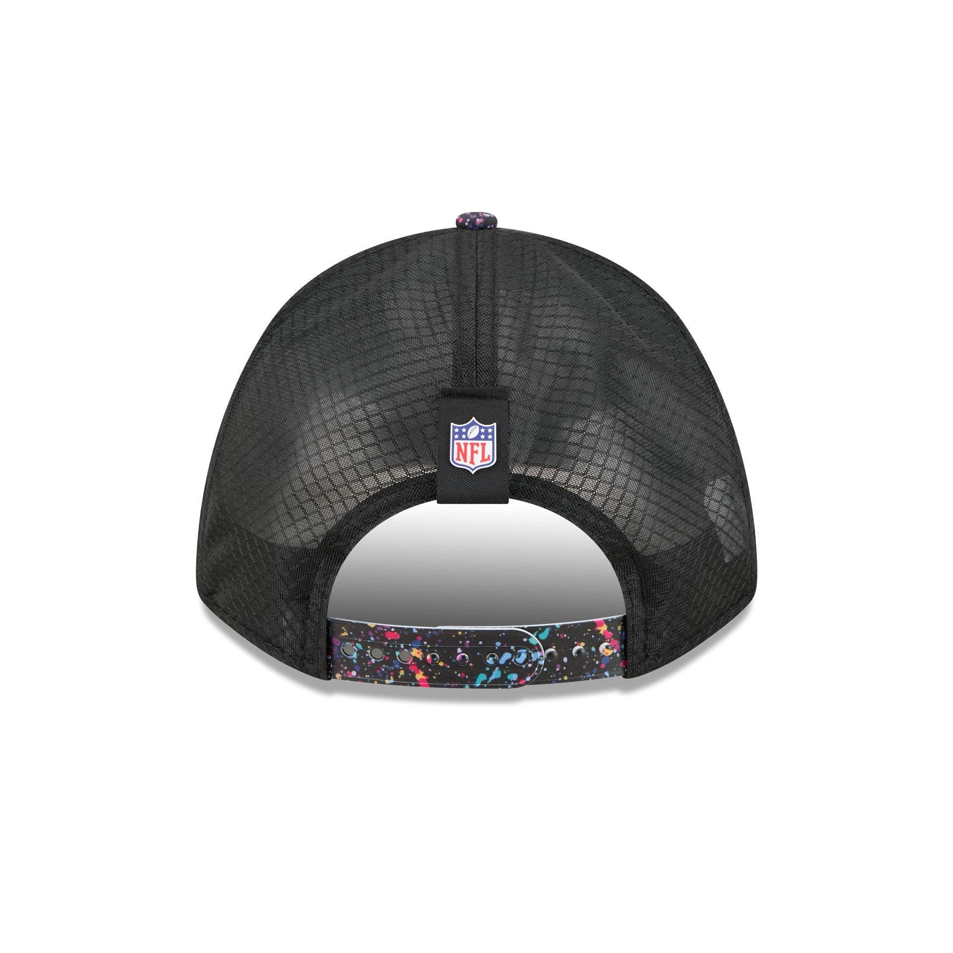 Las Vegas Raiders 2025 Crucial Catch 9FORTY M-Crown A-Frame Trucker Hat