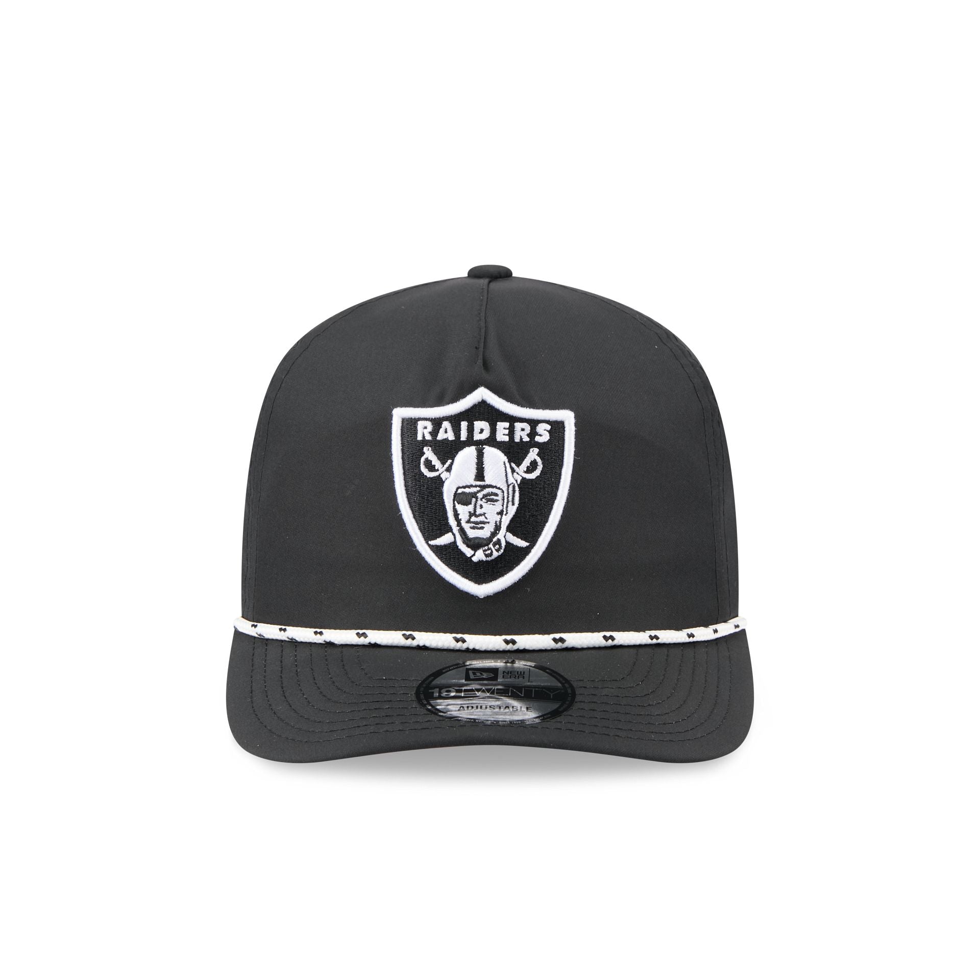 Las Vegas Raiders Black and White Rope 19TWENTY Snapback Hat