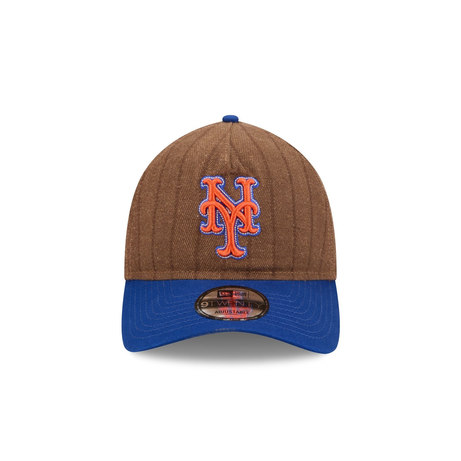 New York Mets Three Looms Wool Pinstripe 9TWENTY A-Frame Adjustable Hat