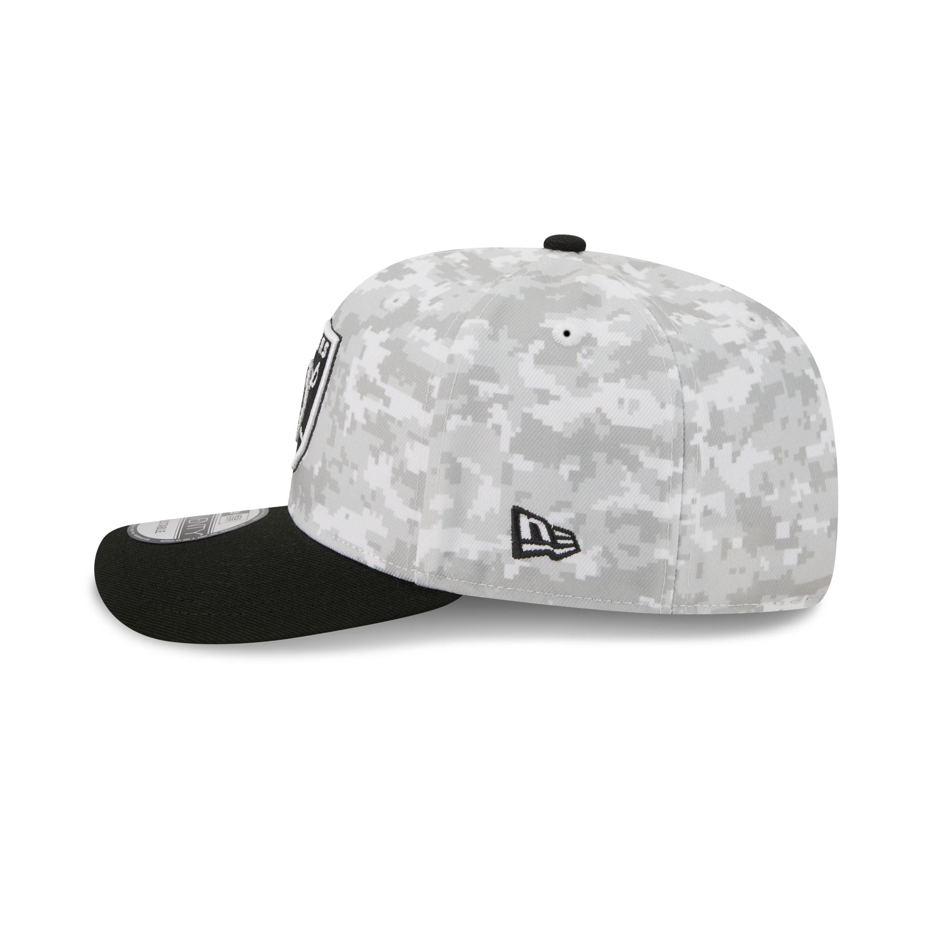 Las Vegas Raiders 2025 Salute to Service Fan Gear 9SEVENTY Stretch-Snap Hat