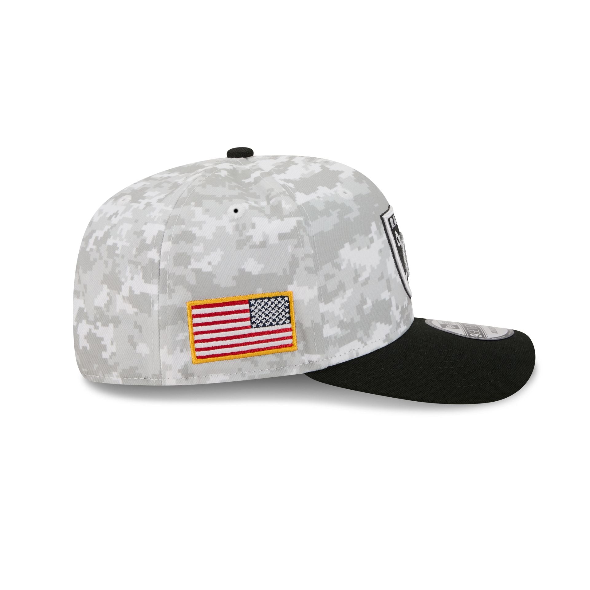 Las Vegas Raiders 2025 Salute to Service Fan Gear 9SEVENTY Stretch-Snap Hat