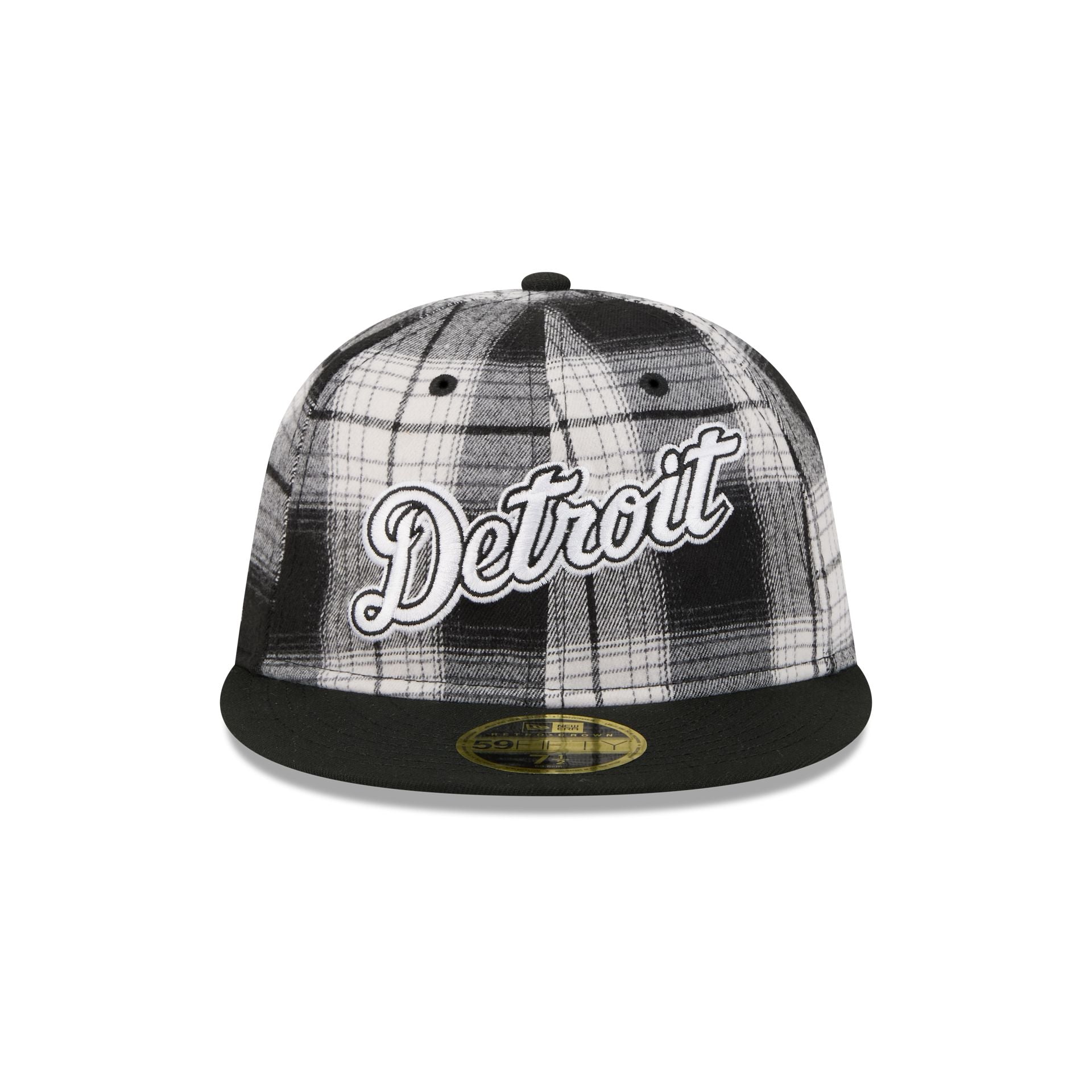 Detroit Tigers Grunge Plaid Retro Crown 59FIFTY Fitted Hat