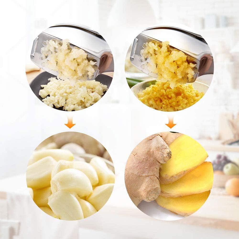 Kitchen Premium Garlic Press Stainless Steel Garlic Crusher Press Easy to Use Food Helper