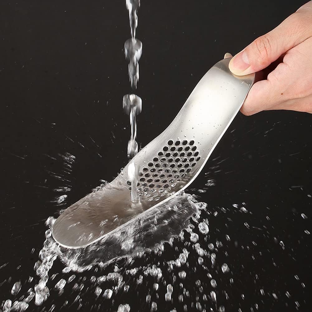 Garlic Press Stainless Steel Garlic Press Rocker Easy to Use & Clean, for Ginger and Garlic